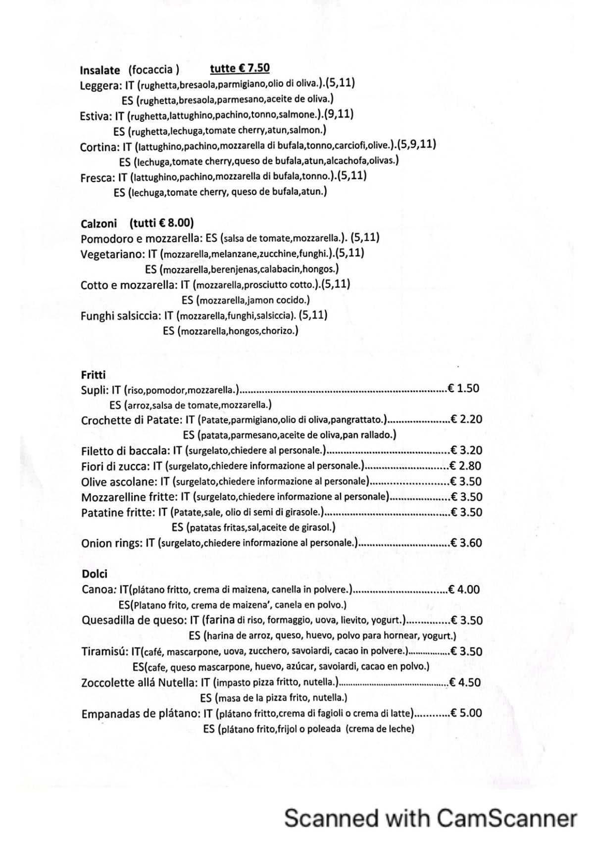 Kuxkatan menu