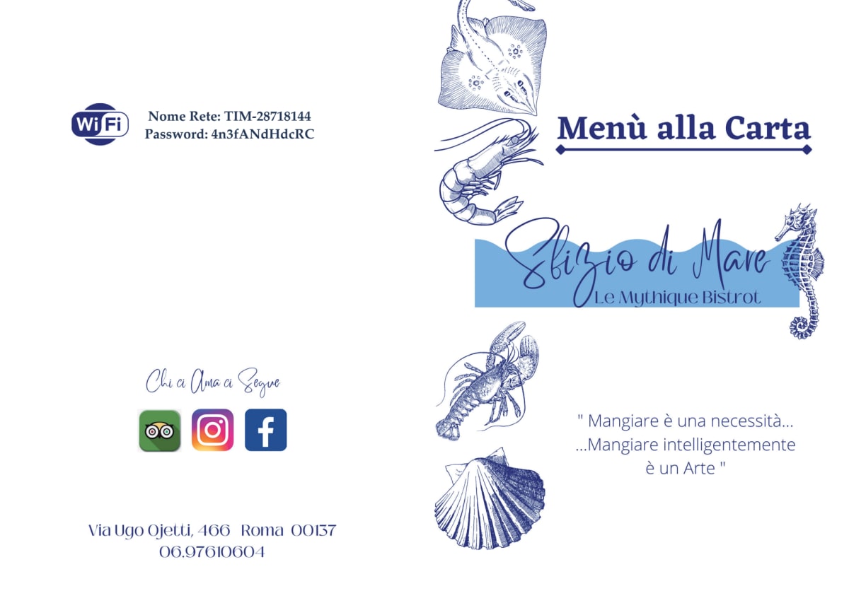 Sfizio di Mare e Non Solo - Le Mythique Bistrot menu