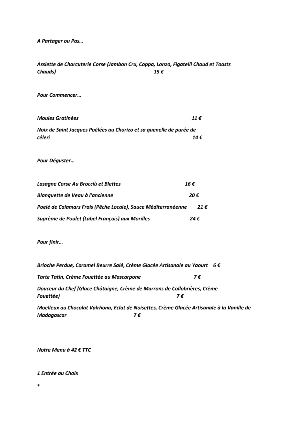 Carte et Menus 2024 Auberge Sainte Marguerite à La Garde TheFork