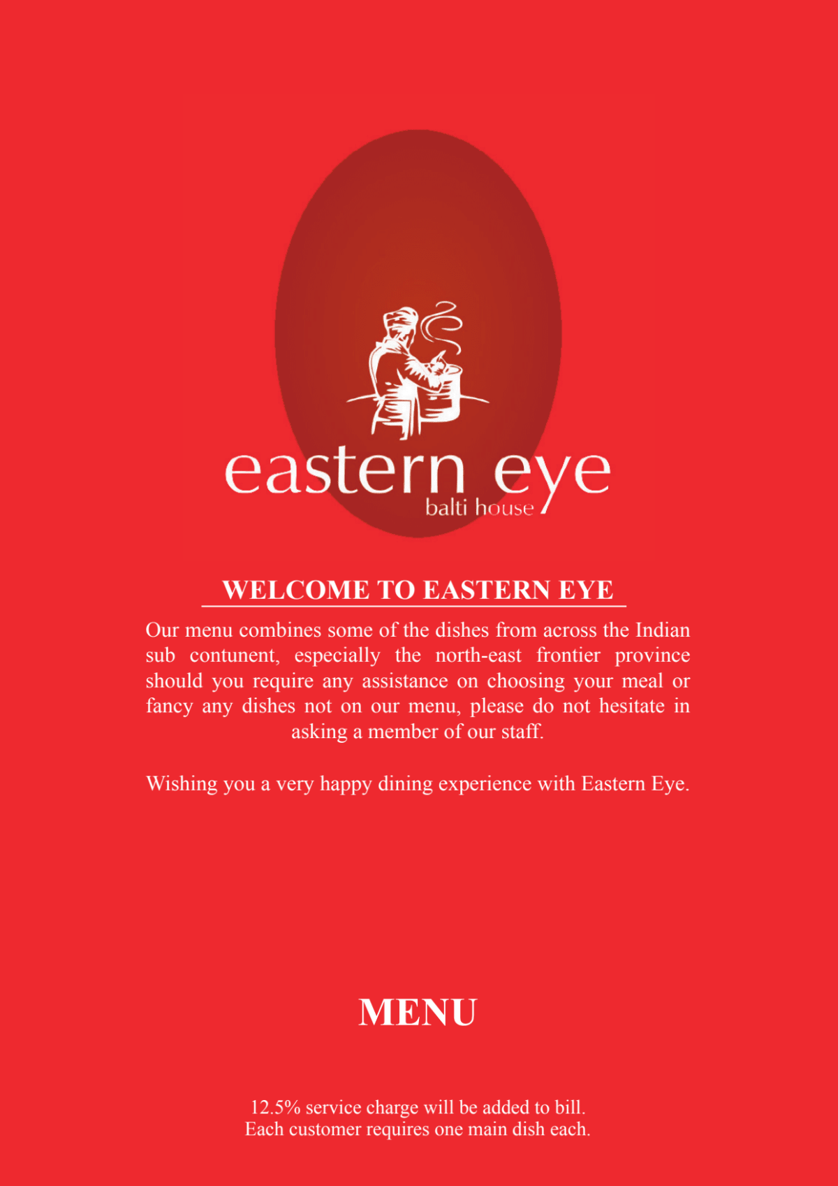 Carte et Menus 2024 Eastern Eye Balti House à Londres TheFork