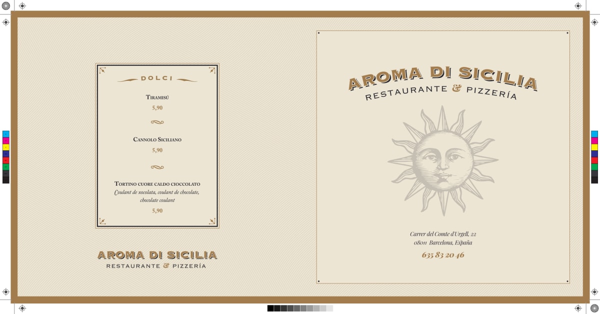 Aroma di Sicilia menu