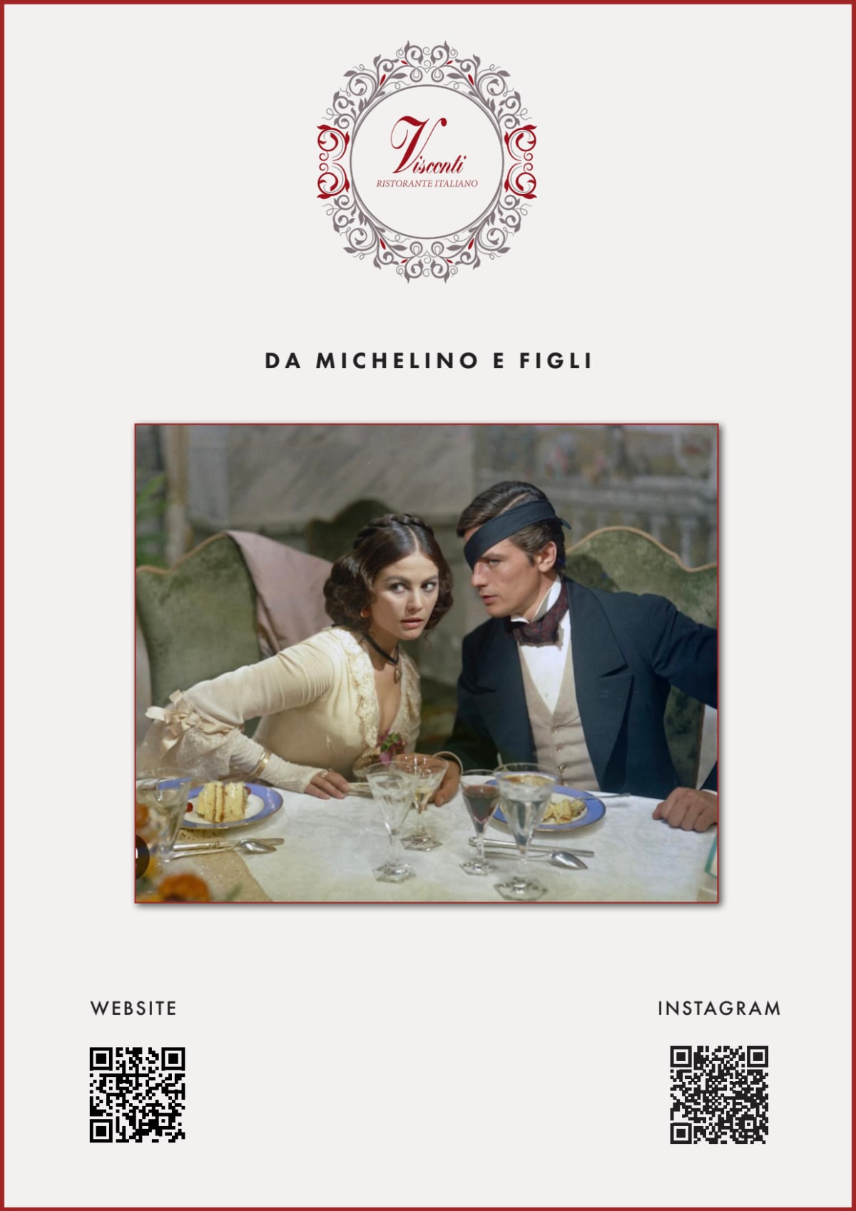 Visconti Madeleine menu