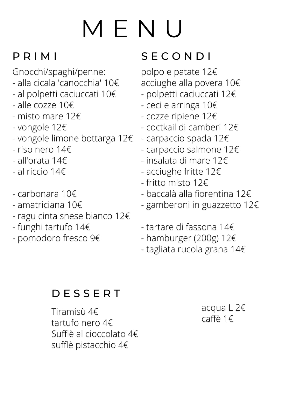 Menu 2024 Caffetteria Piazza Grande in Livorno TheFork