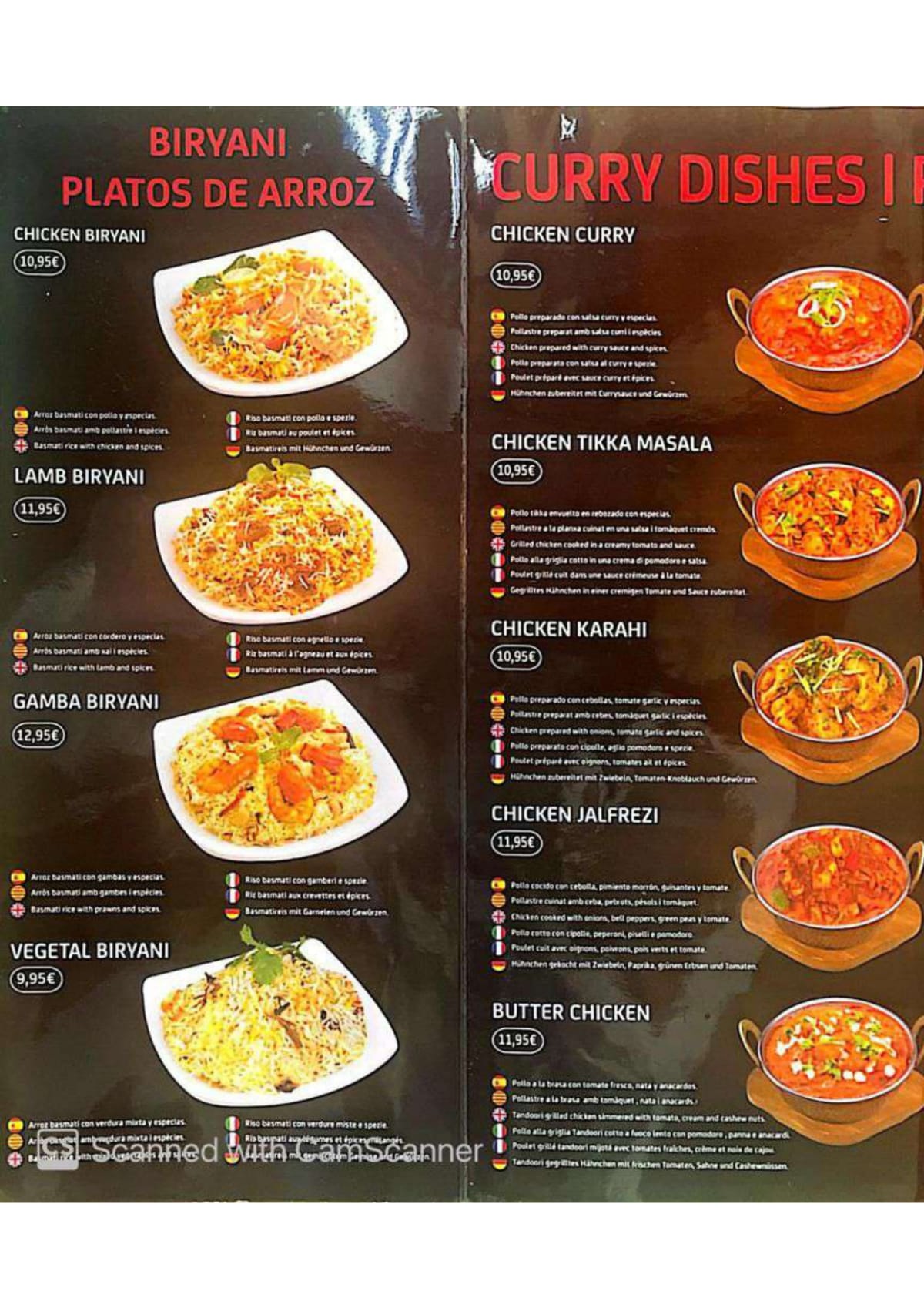 Indian Masala House menu