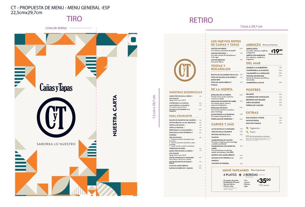 Cañas y Tapas Drumen menu