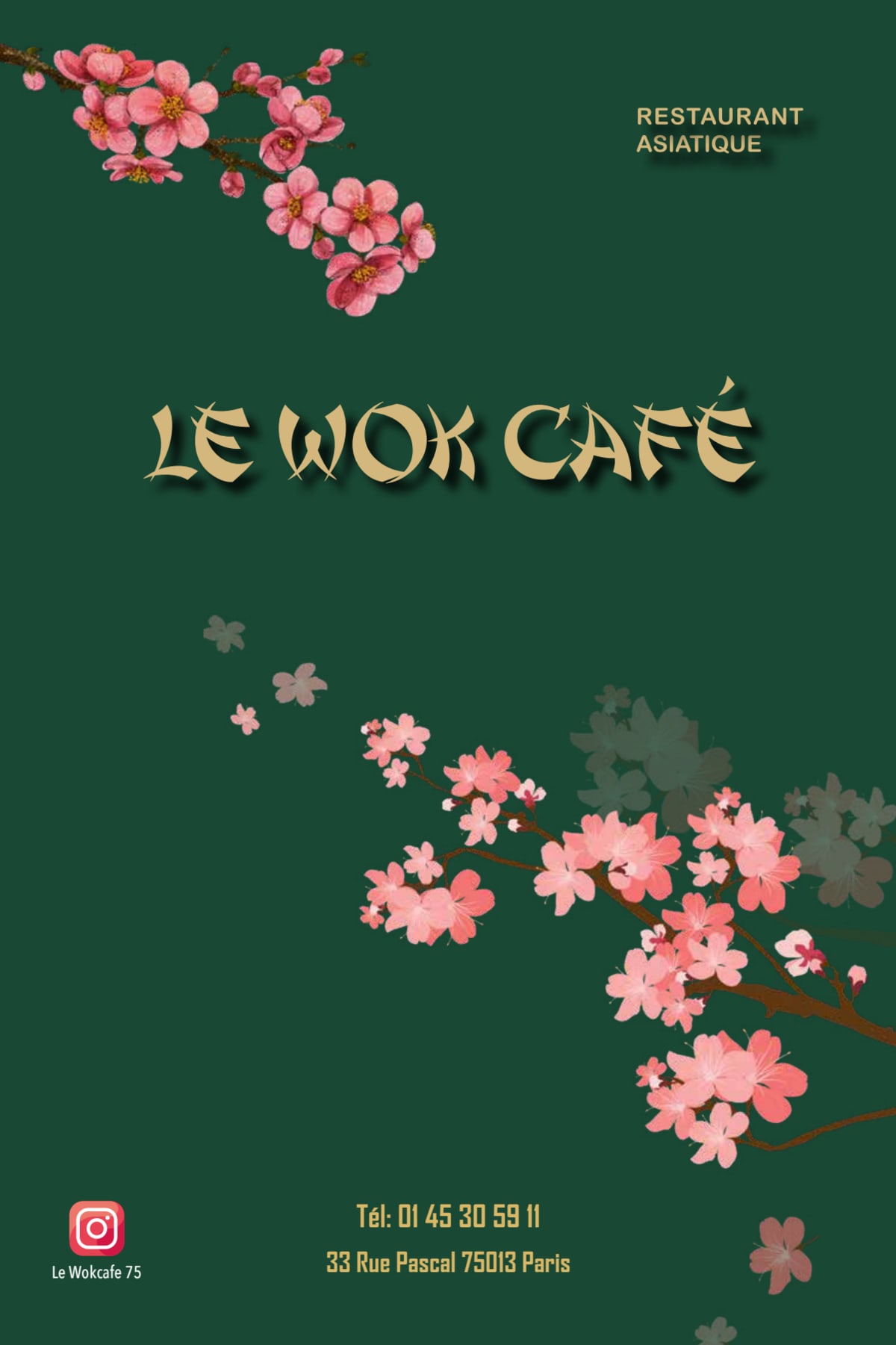 Le WokCafe Paris menu
