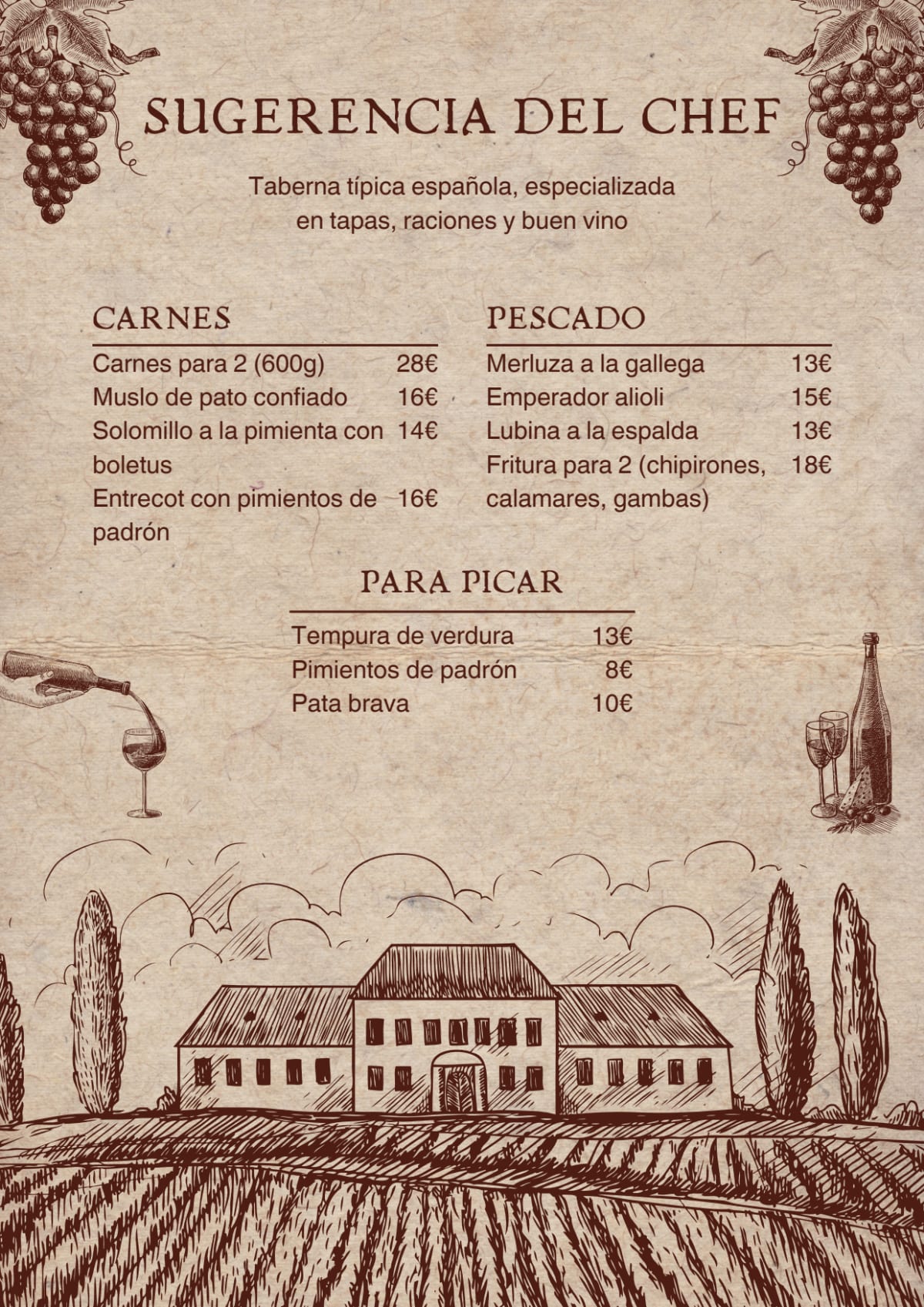 Bar-restaurante la sal menu