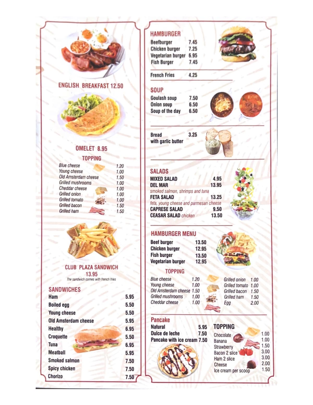 Eat Plaza Restaurant menu