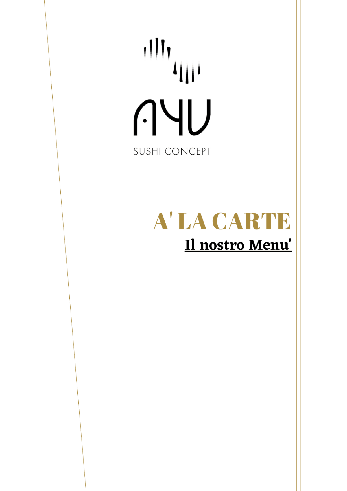 Ayu Sushi menu