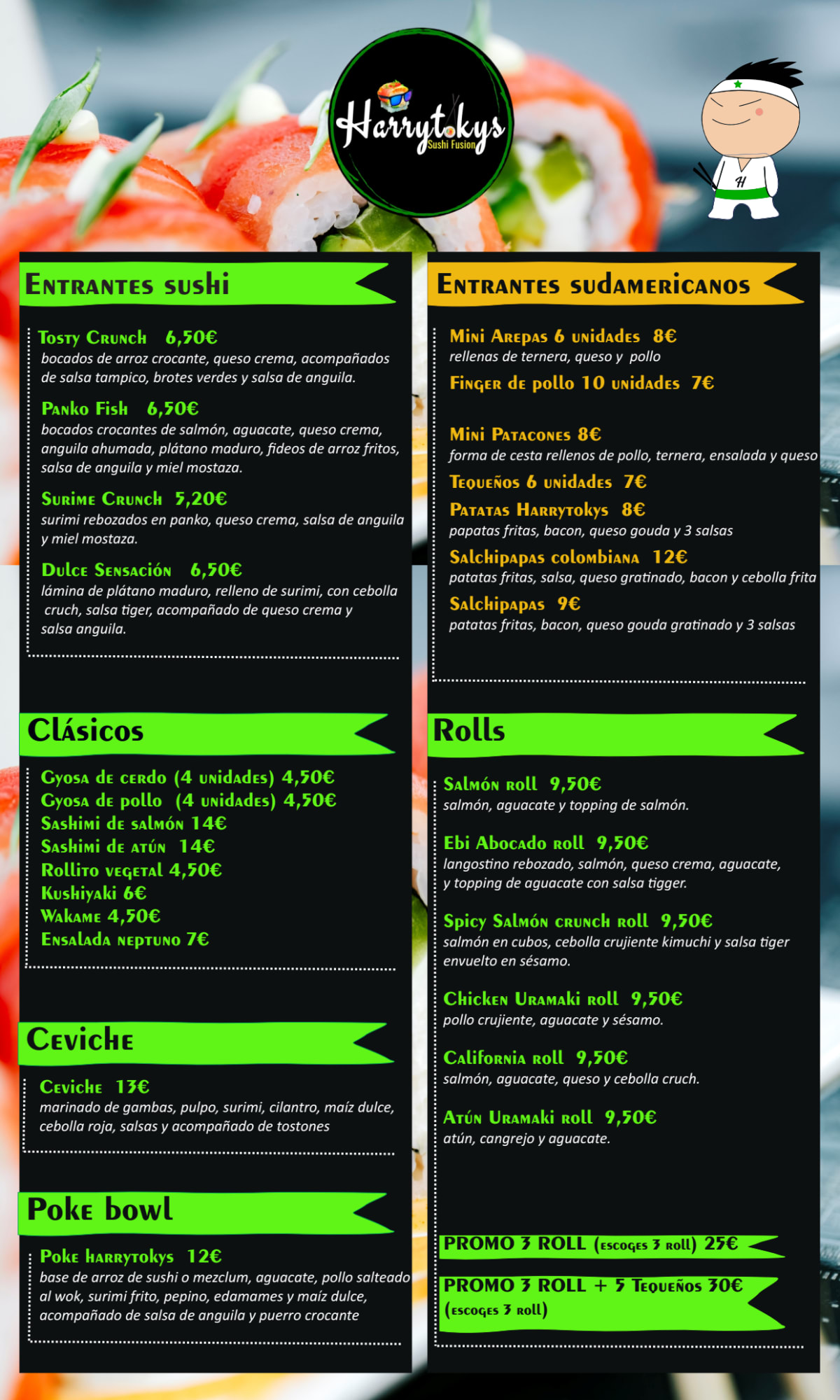 Harrytokys - Calle San Mario menu