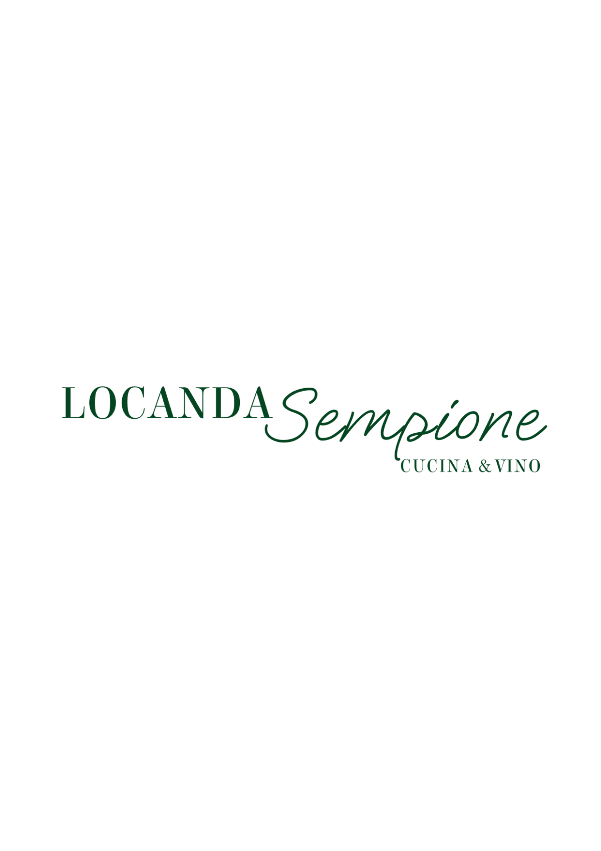 Locanda Sempione menu