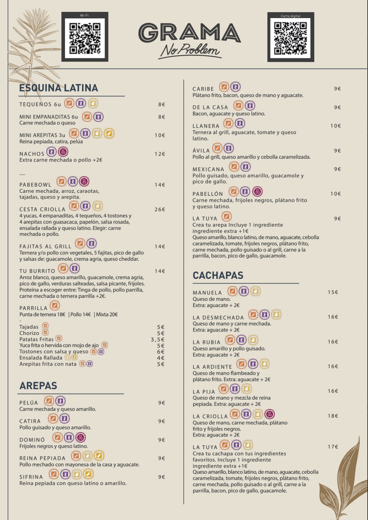 Grama Villaverde menu