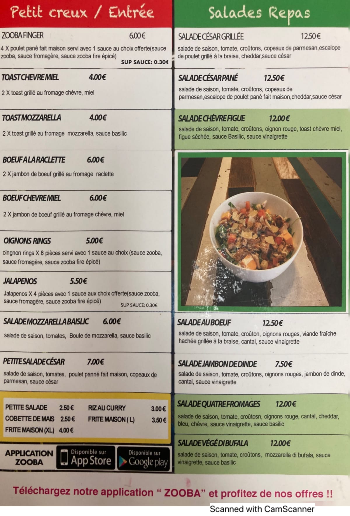 Menu 2023 Zooba in Montpellier TheFork