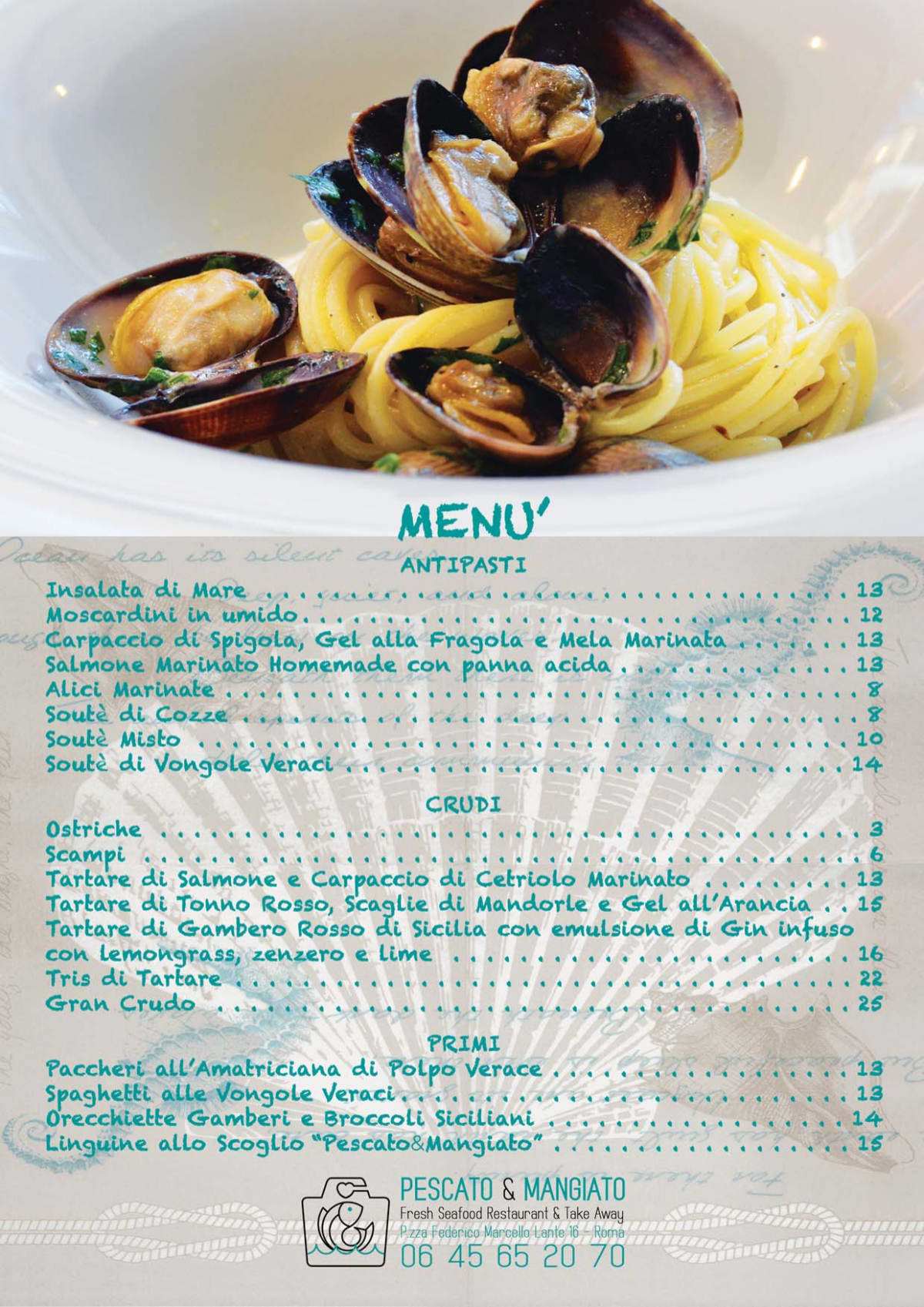 Pescato & Mangiato menu