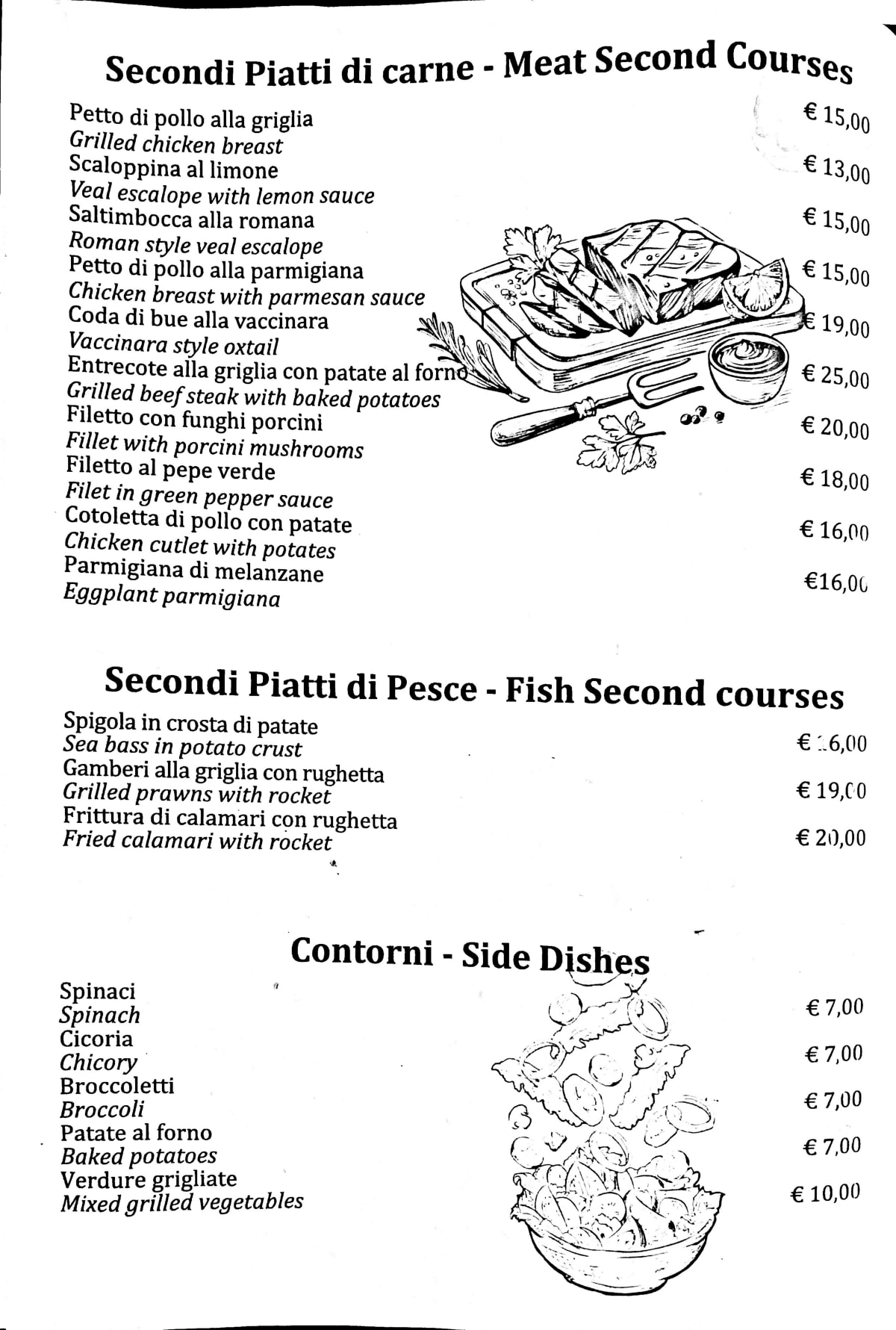 La Botte Antica menu