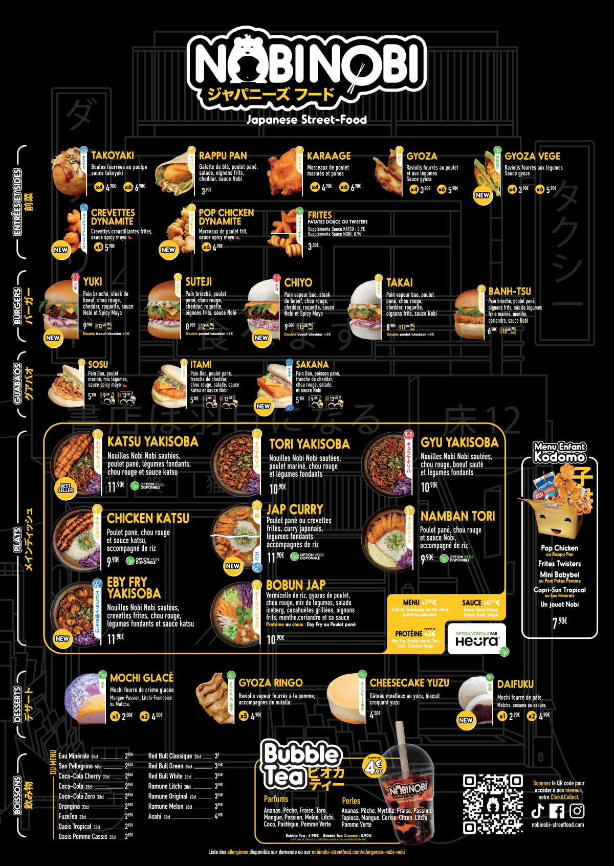 Menu 2024 - Nobi Nobi Libourne in Libourne | TheFork