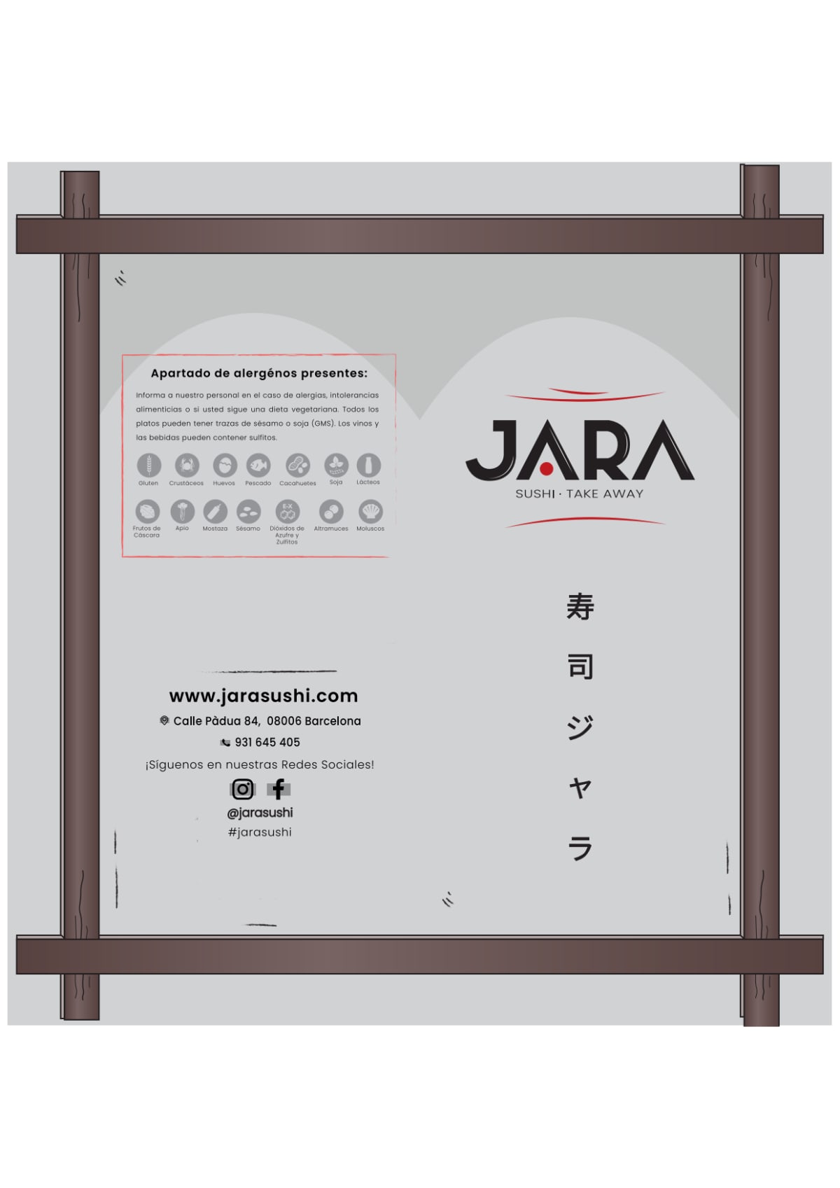 Jara Sushi menu