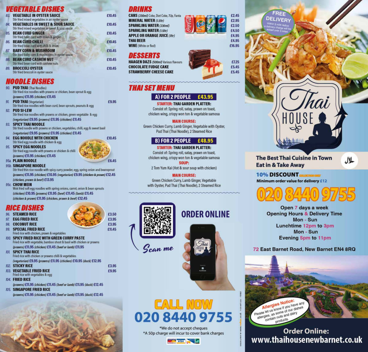 Menu 2024 Thai House Restaurant in TheFork