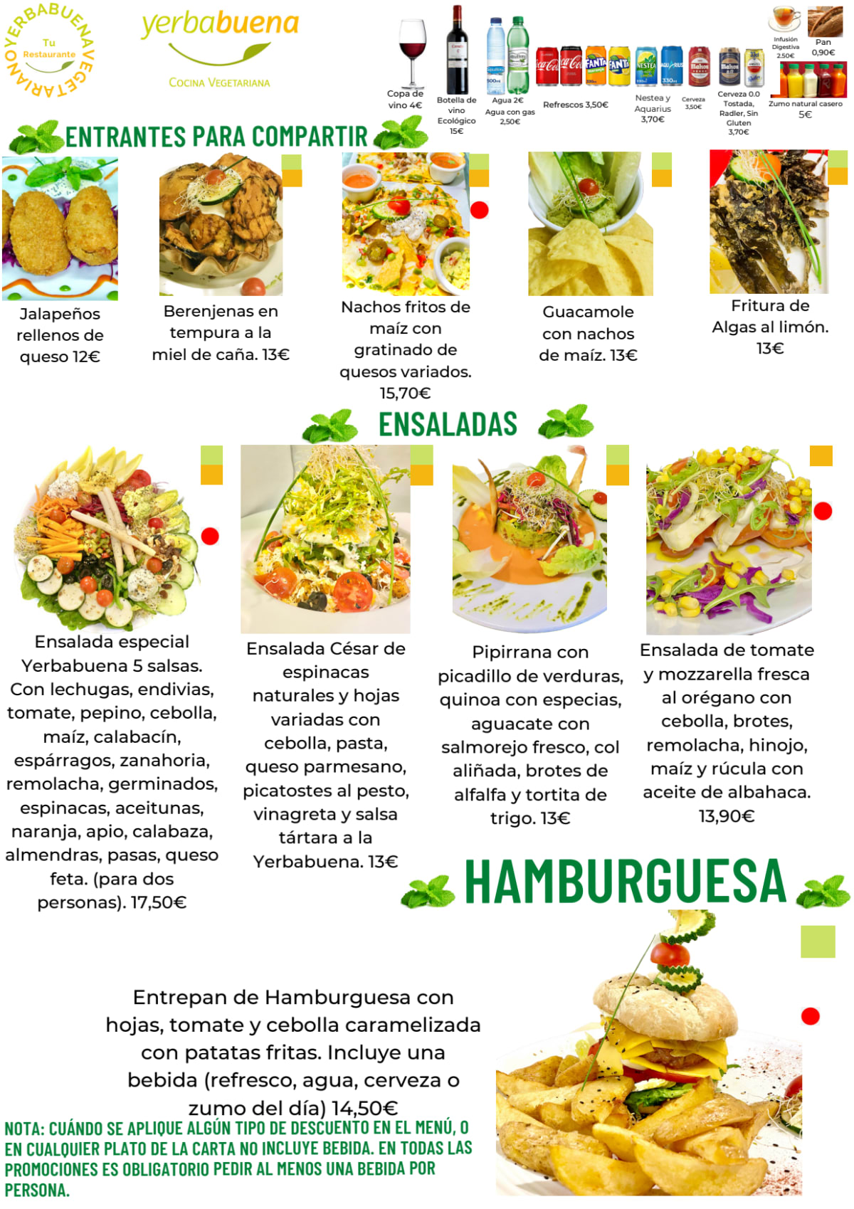 YERBABUENA menu