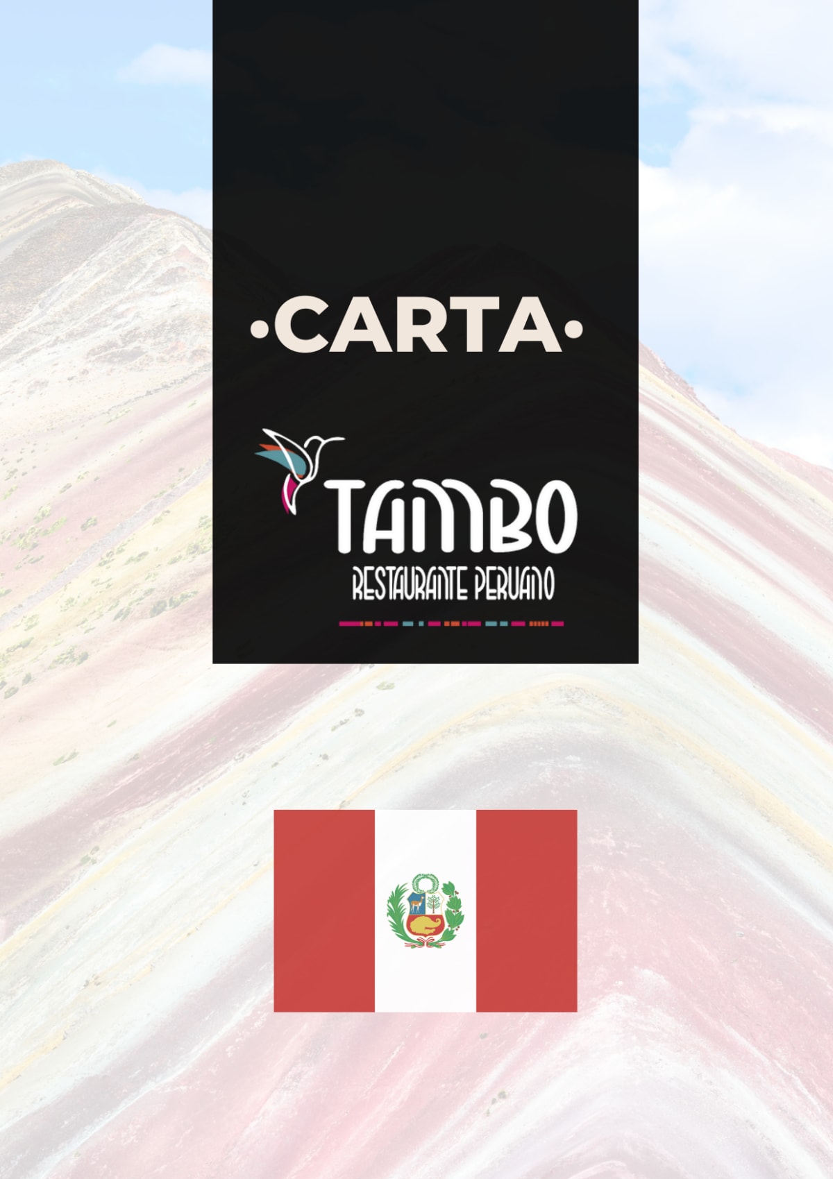 Tambo Peruano Madrid Centro menu