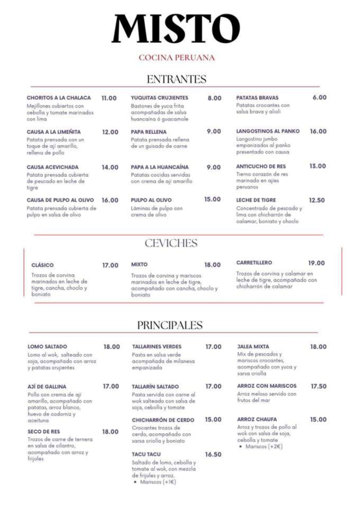 Misto menu