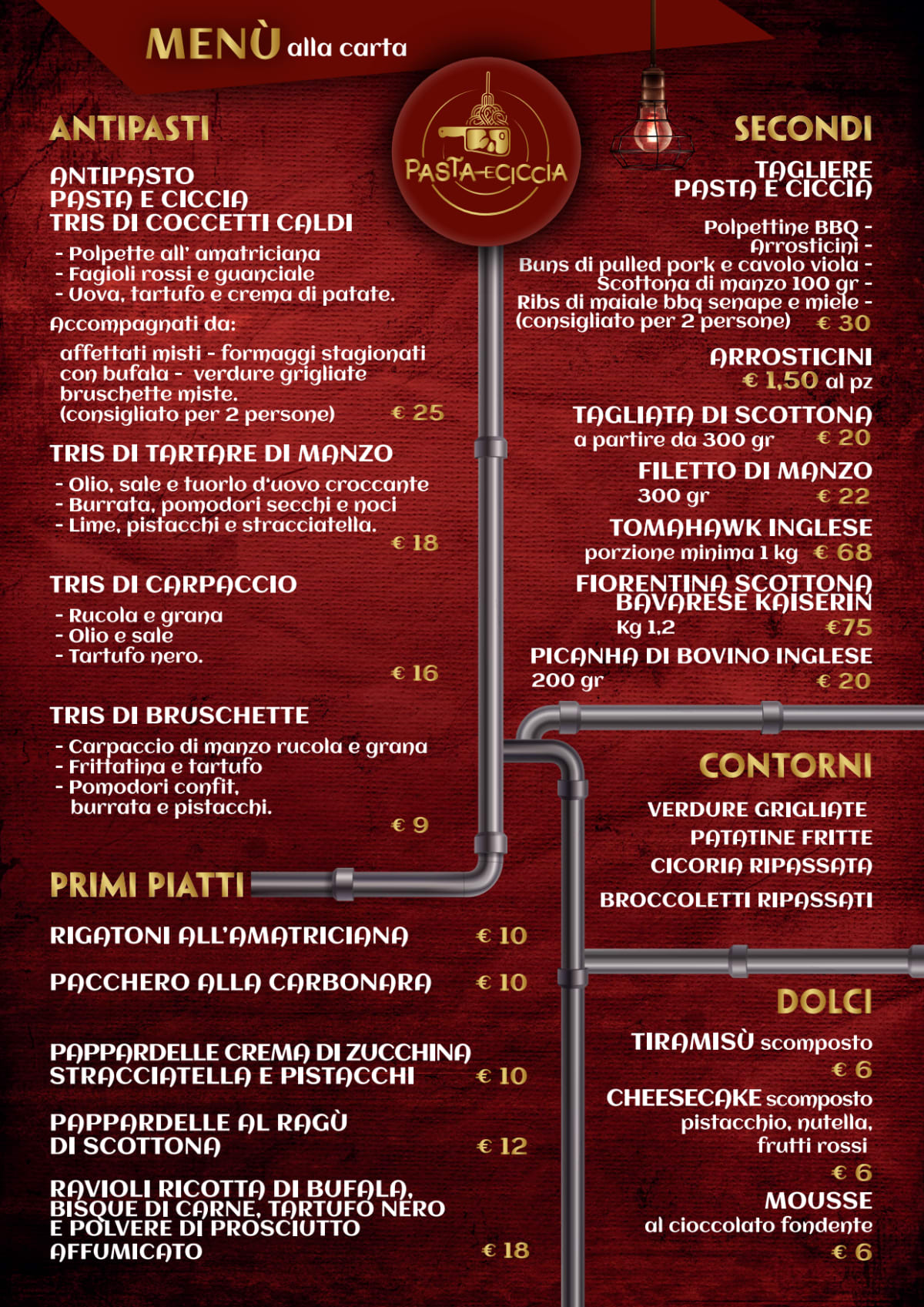 Carte et Menus 2024 Pasta e Ciccia à Nettuno TheFork