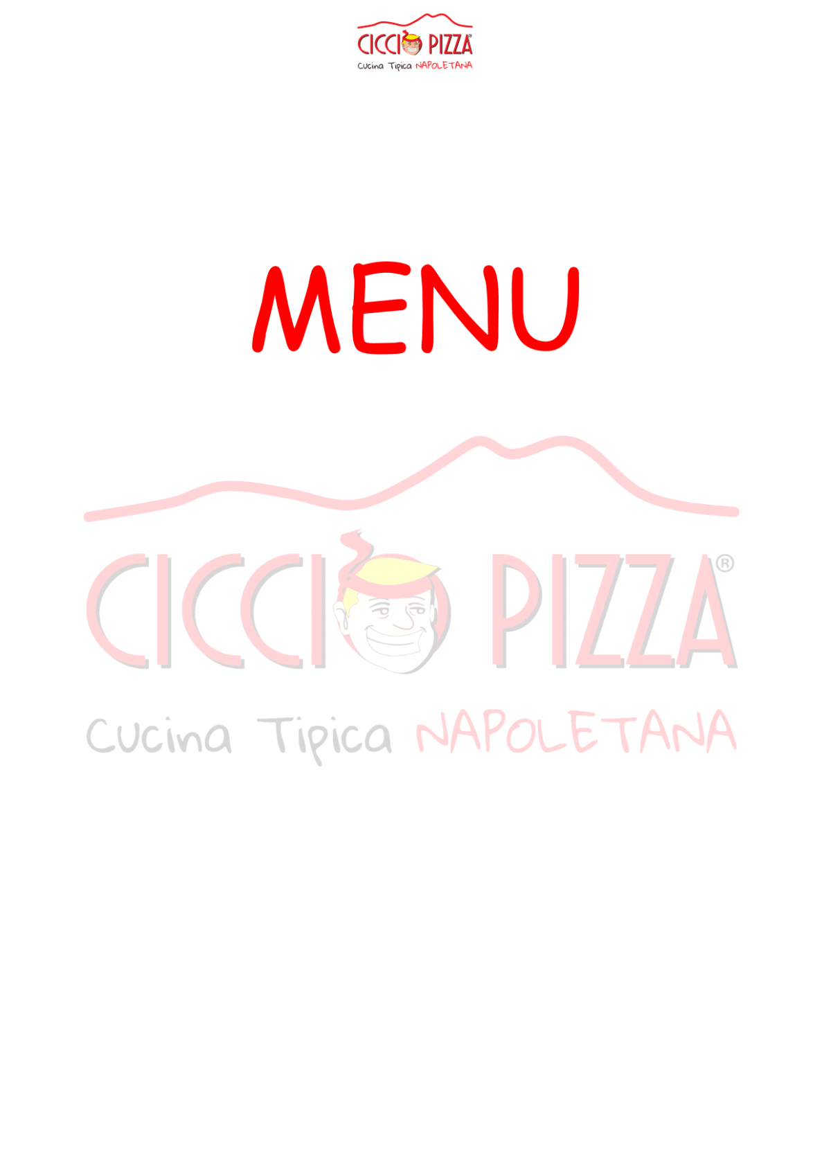 Ciccio Pizza Umbria menu