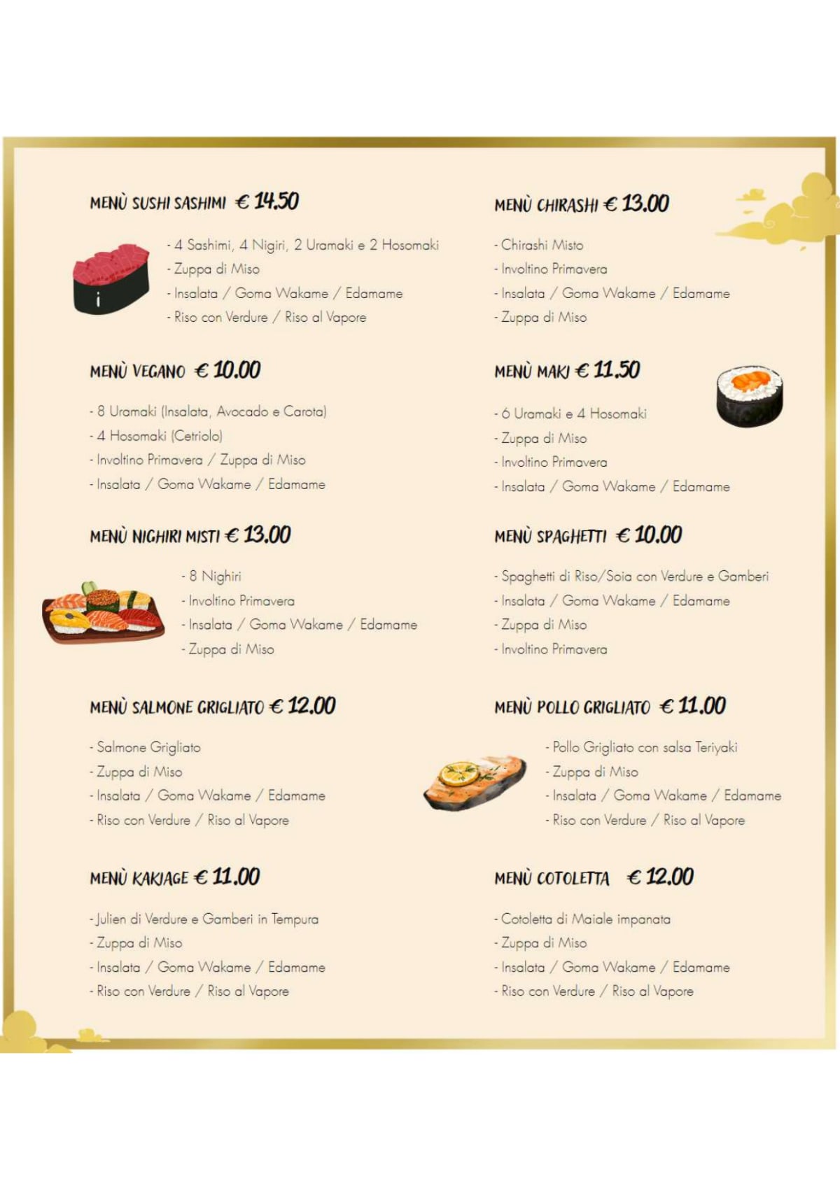 Asian Corner menu