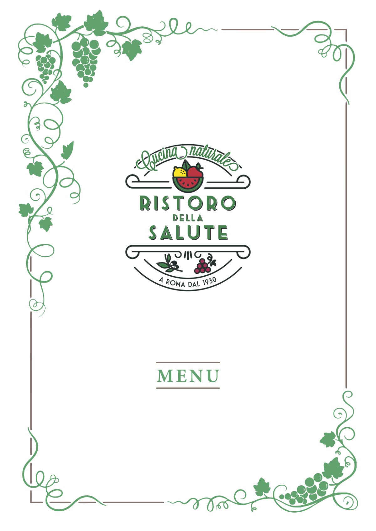 Ristoro della Salute menu