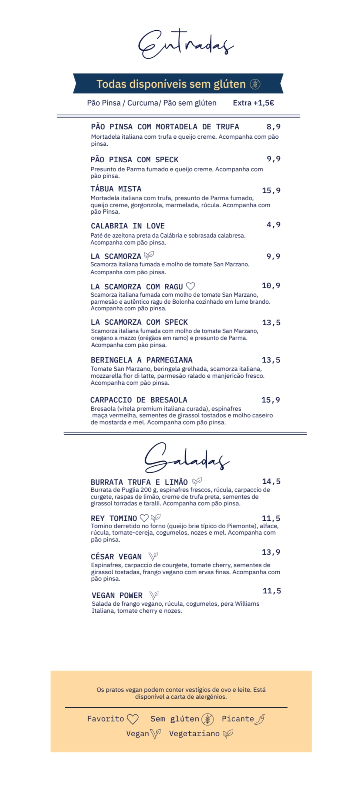 Totale Pizzeria - Alvalade menu