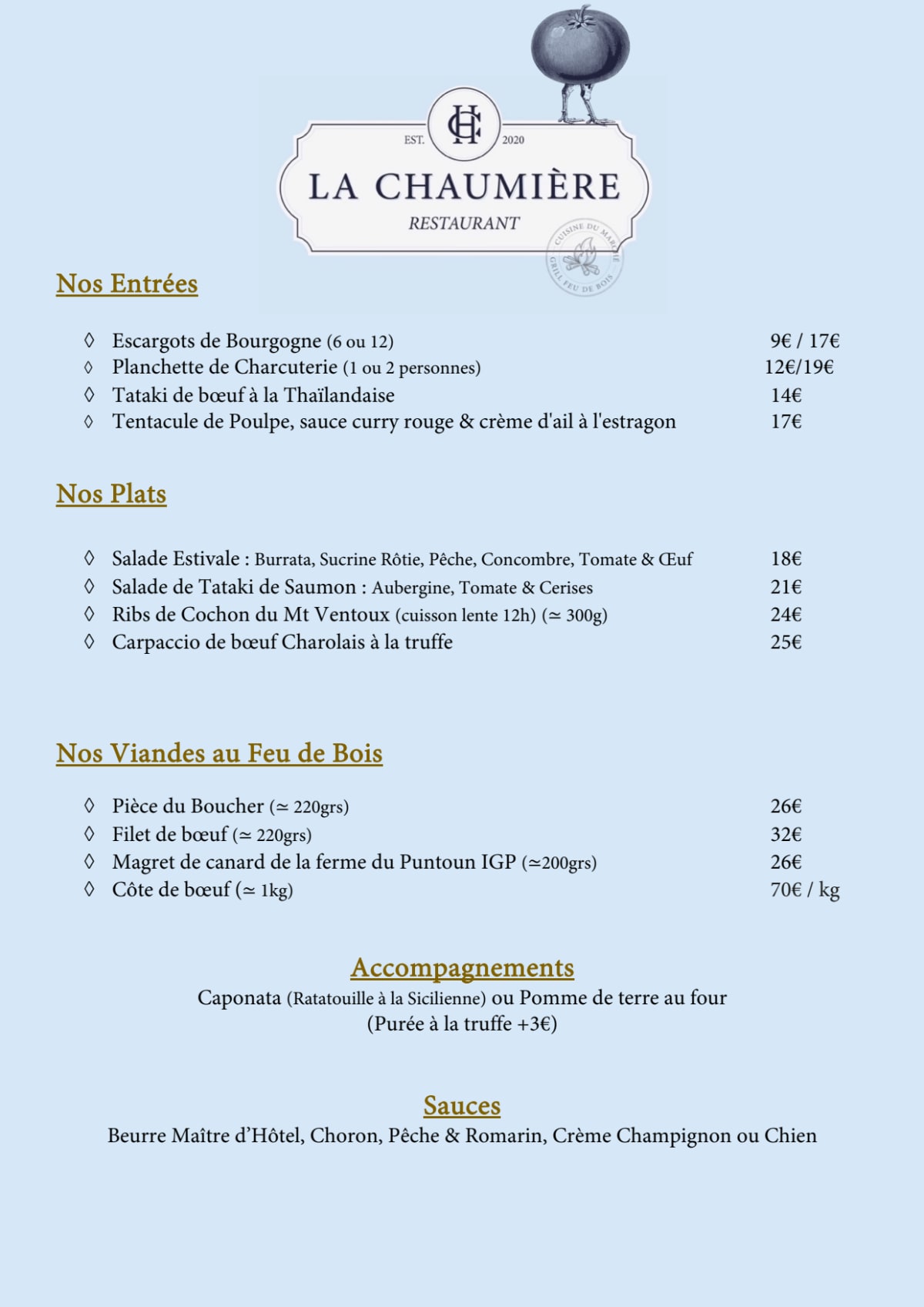 Carte Et Menus 2023 La Chaumi re Strasbourg TheFork