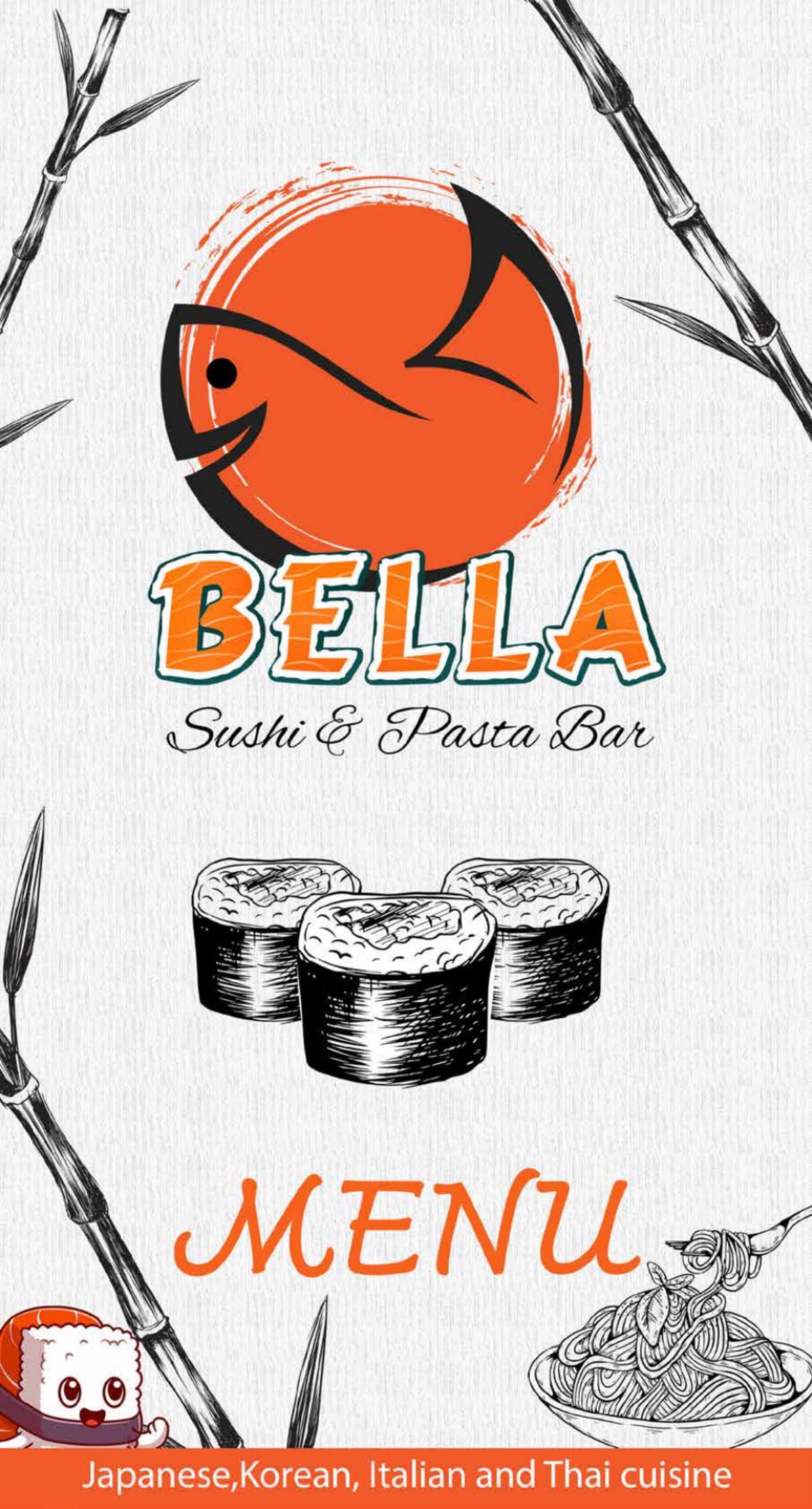 Bella Sushi & Pasta Bar menu