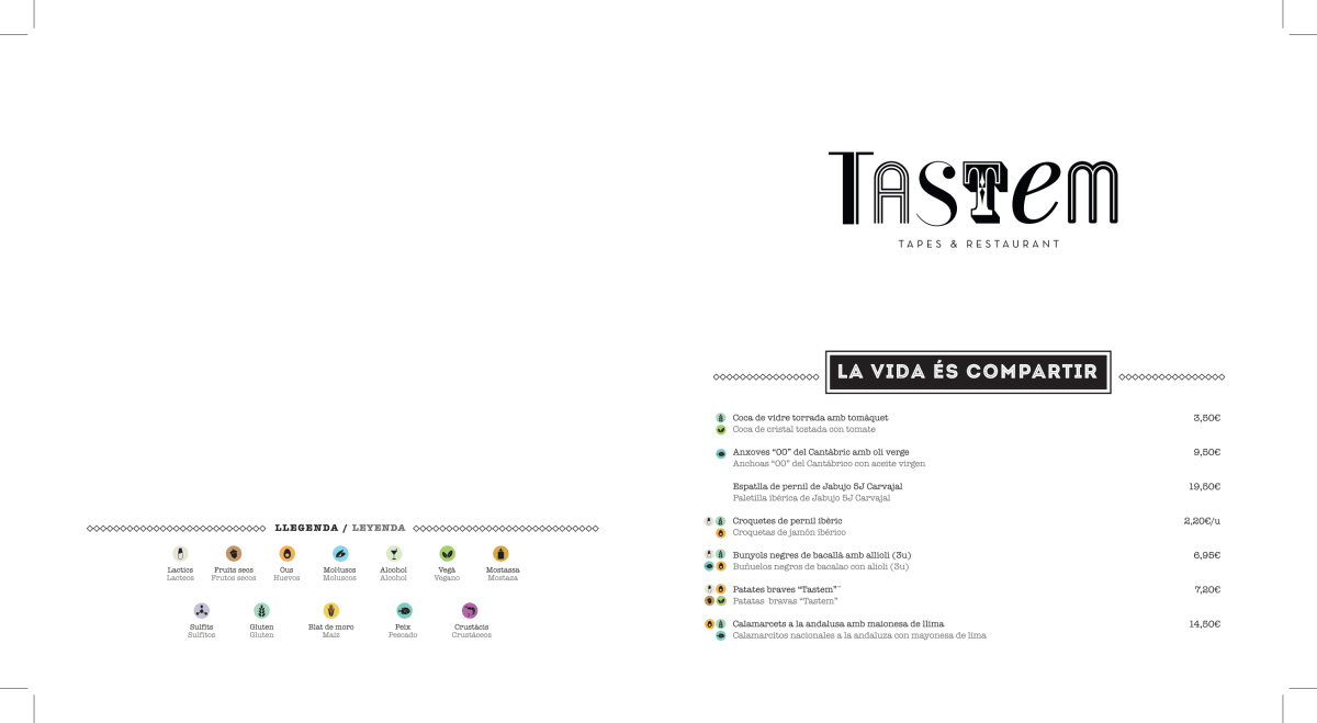 Tastem menu