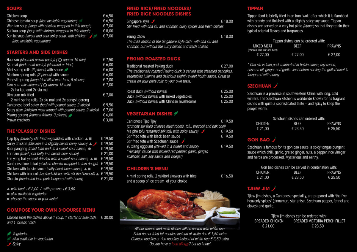 San Lok menu