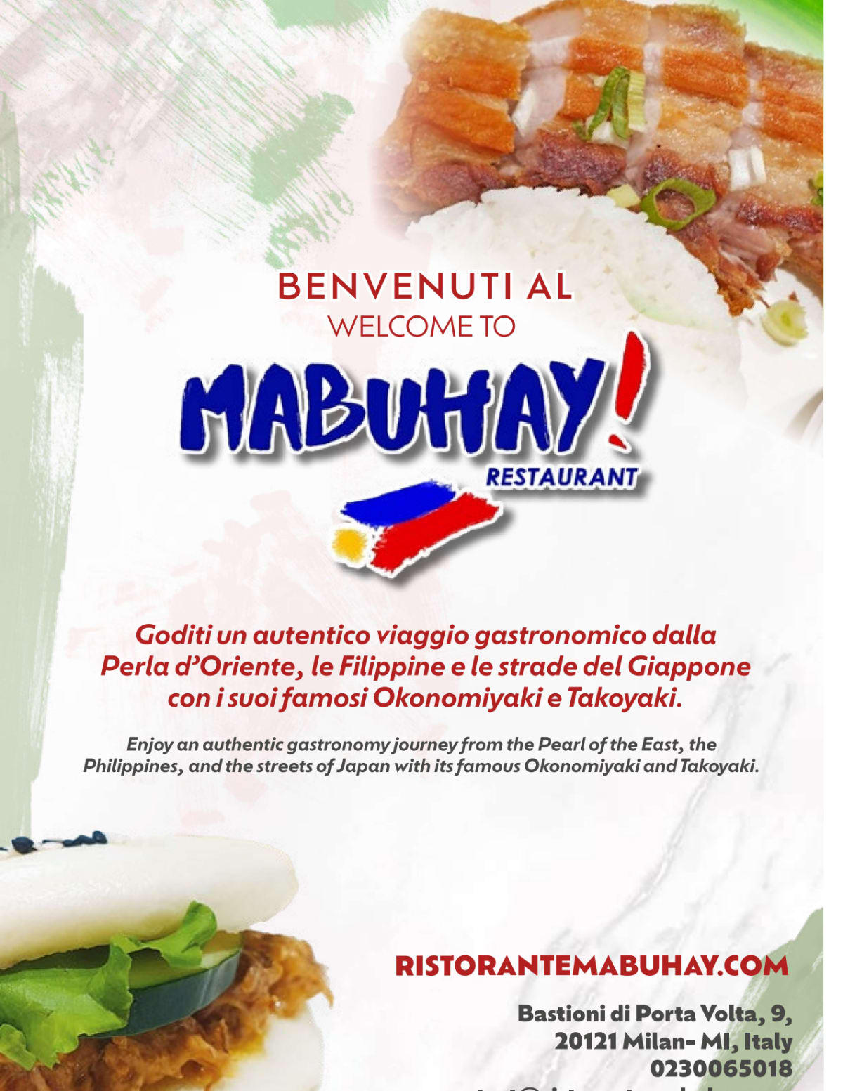 Mabuhay Milano menu