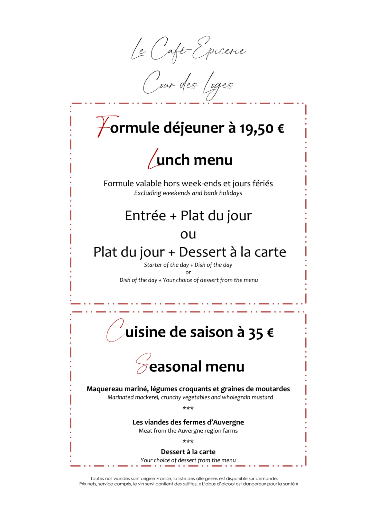 Plats Du Jour Special Menu of the Day Stock Photo - Image of diner