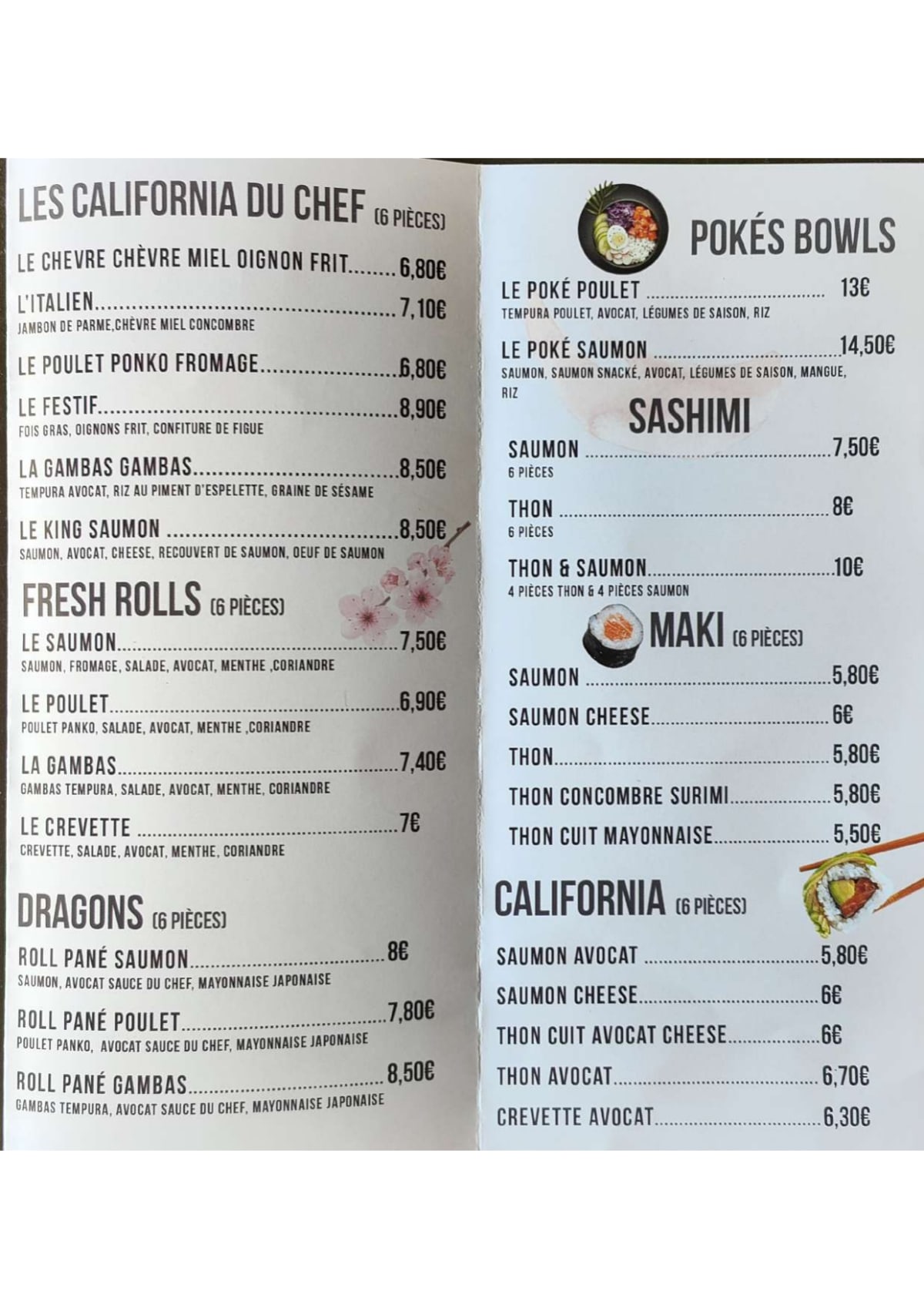 Lucky sushi menu deals