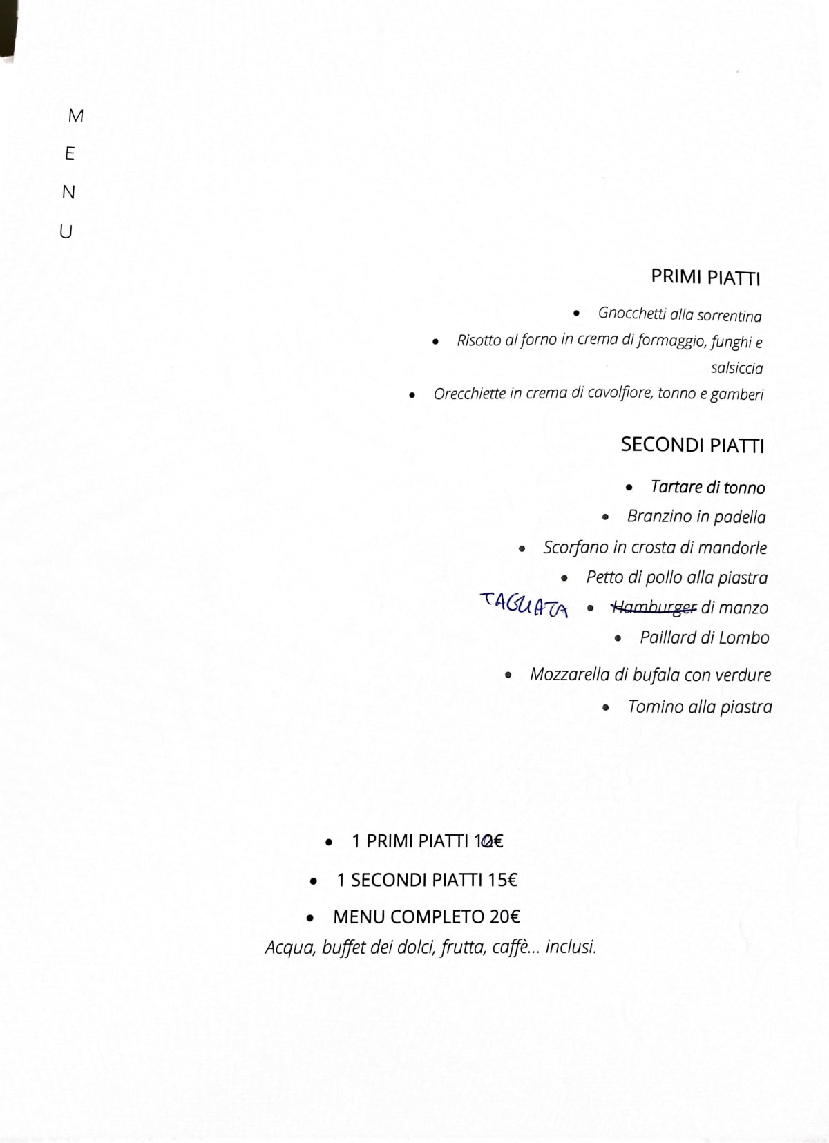 Menù completo e carta 2024 Masini a Bologna TheFork