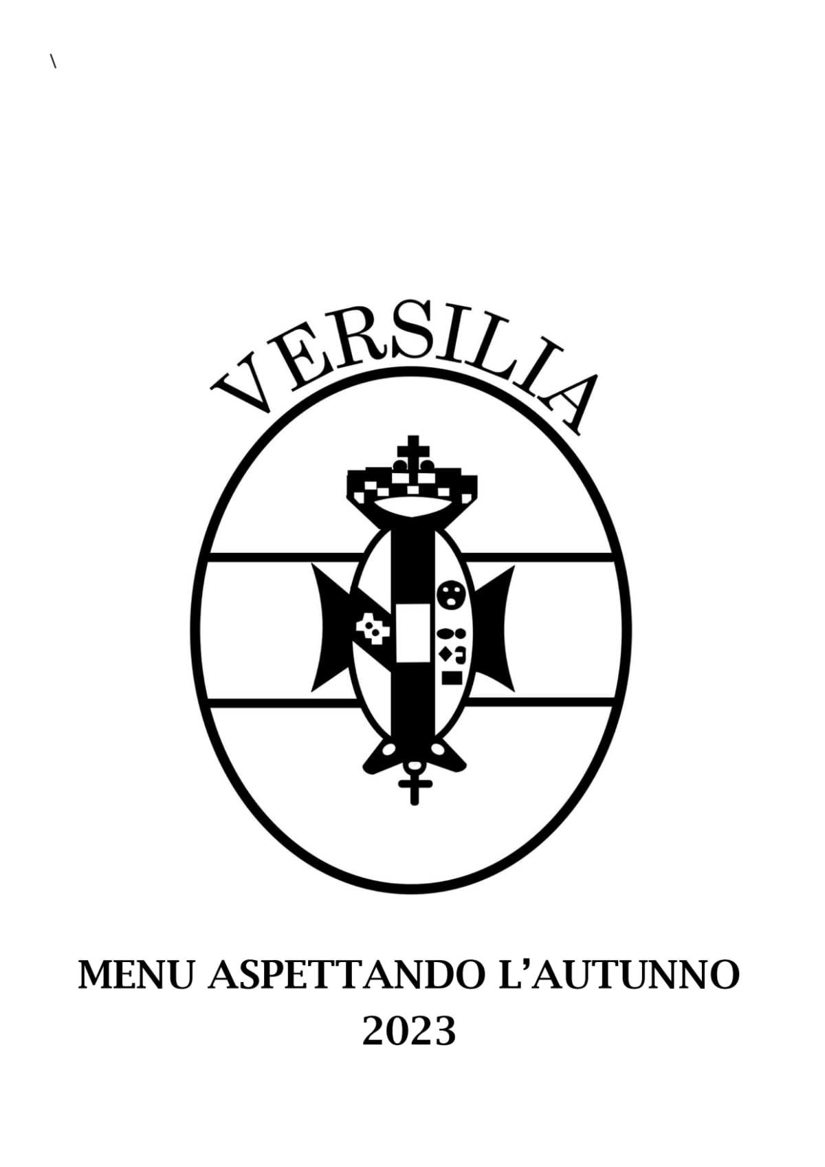 Versilia menu