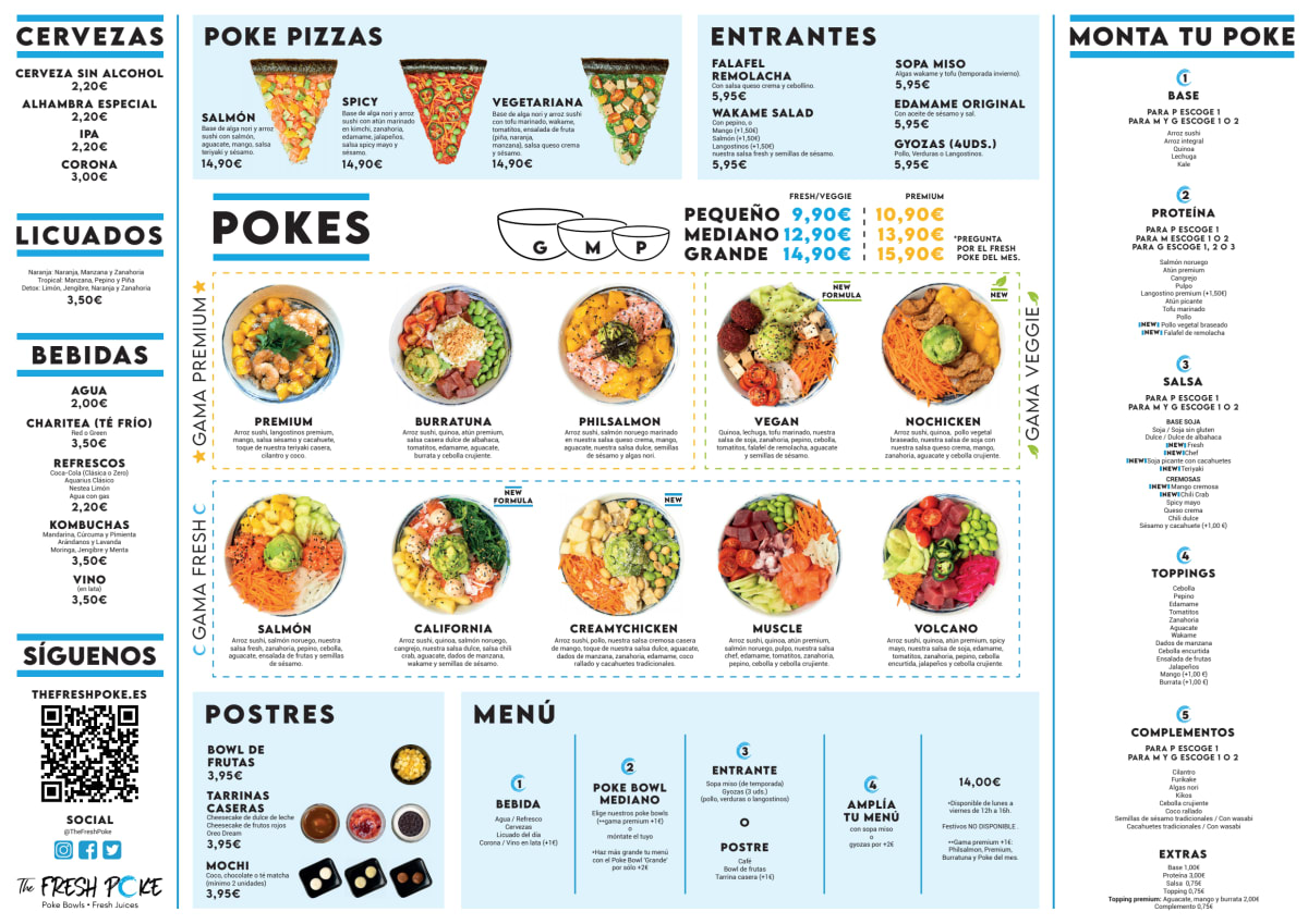 The Fresh Poke- Travessera menu