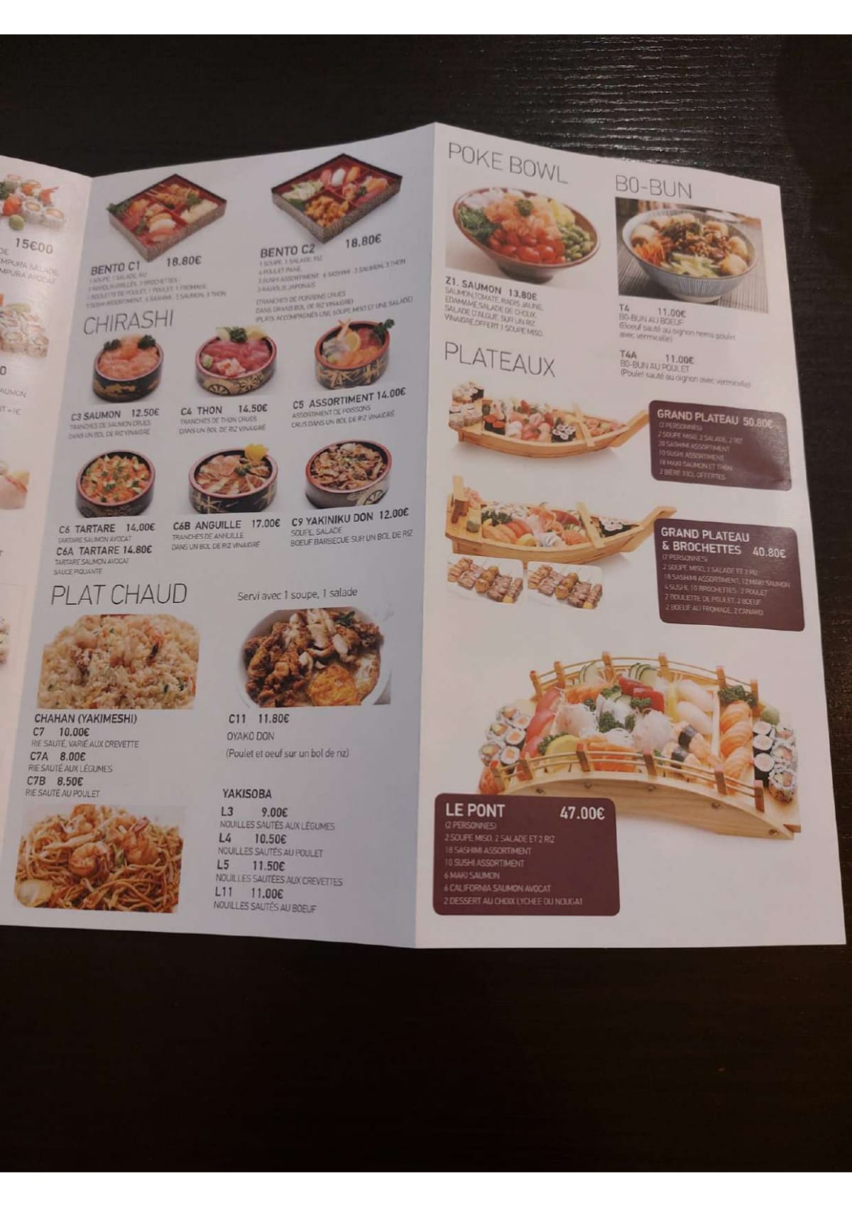 Sushi Osaka menu