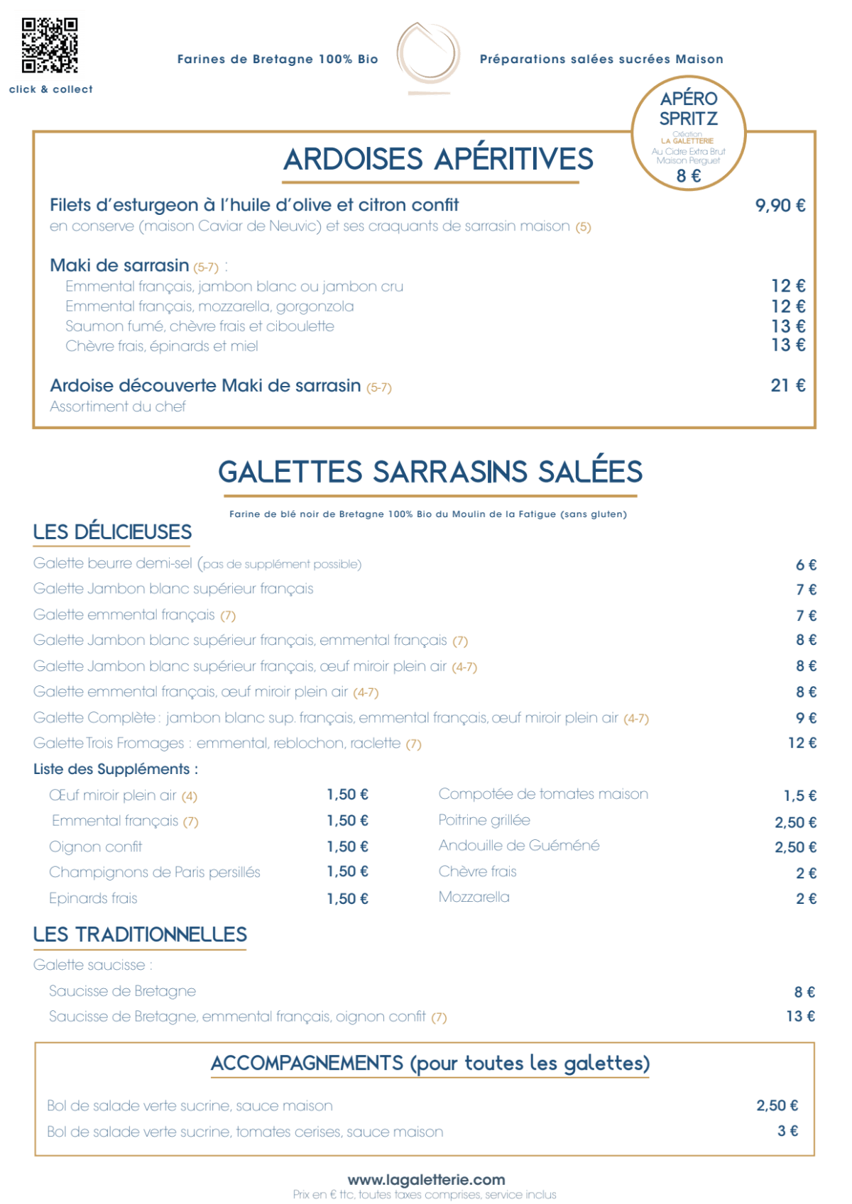 La Galetterie menu