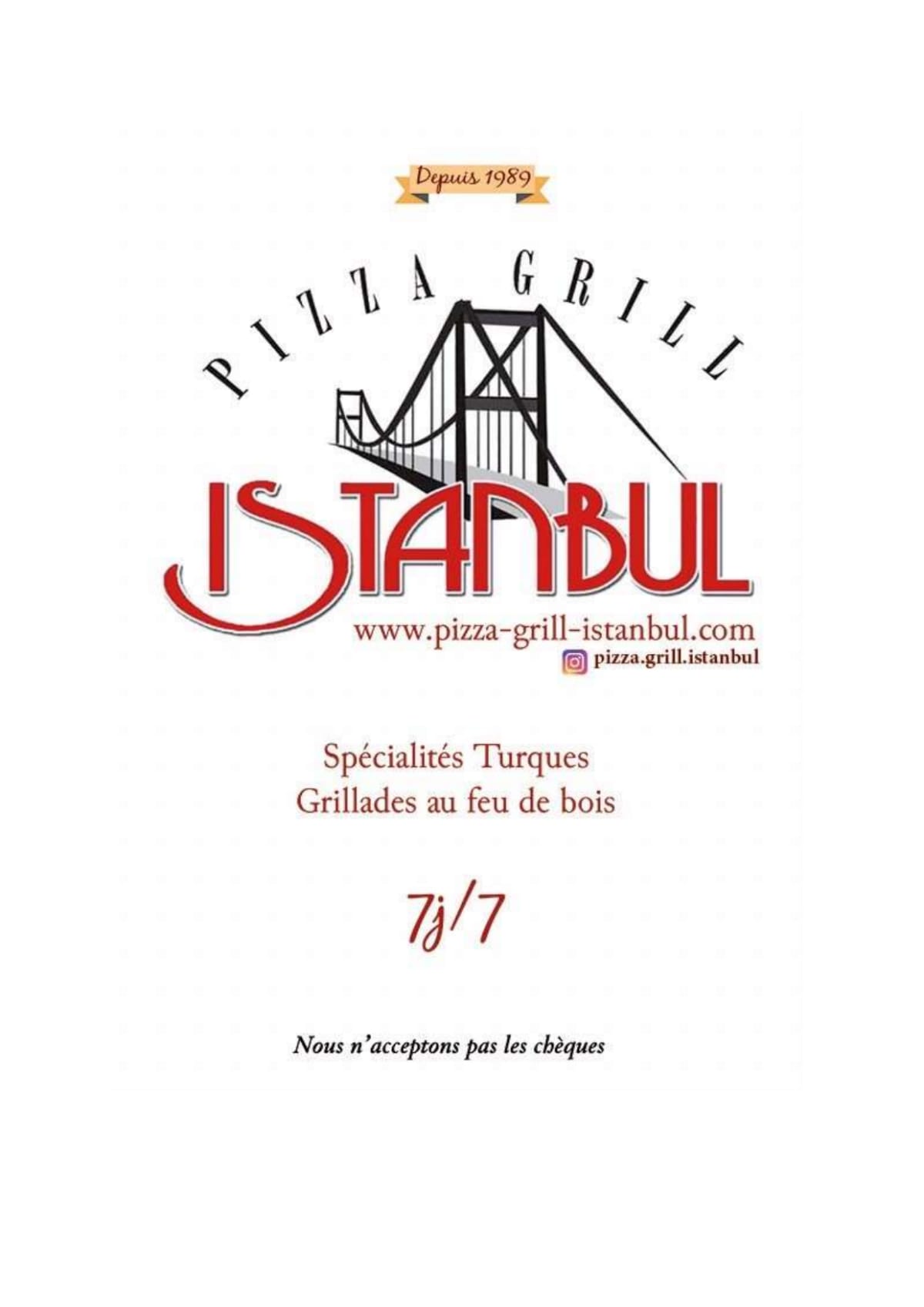 Pizza Grill Istanbul menu