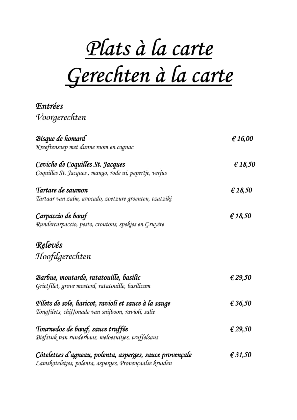 Menu 2024 Fletcher Hotel Restaurant ZevenbergenMoerdijk in Zevenbergen TheFork