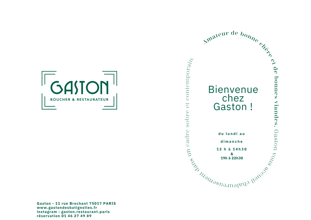 Gaston menu