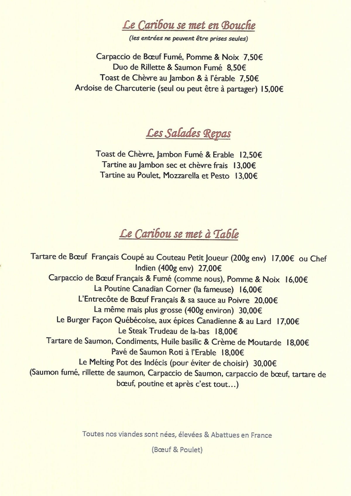 Canadian Corner Carrières Menu – DONVOJ