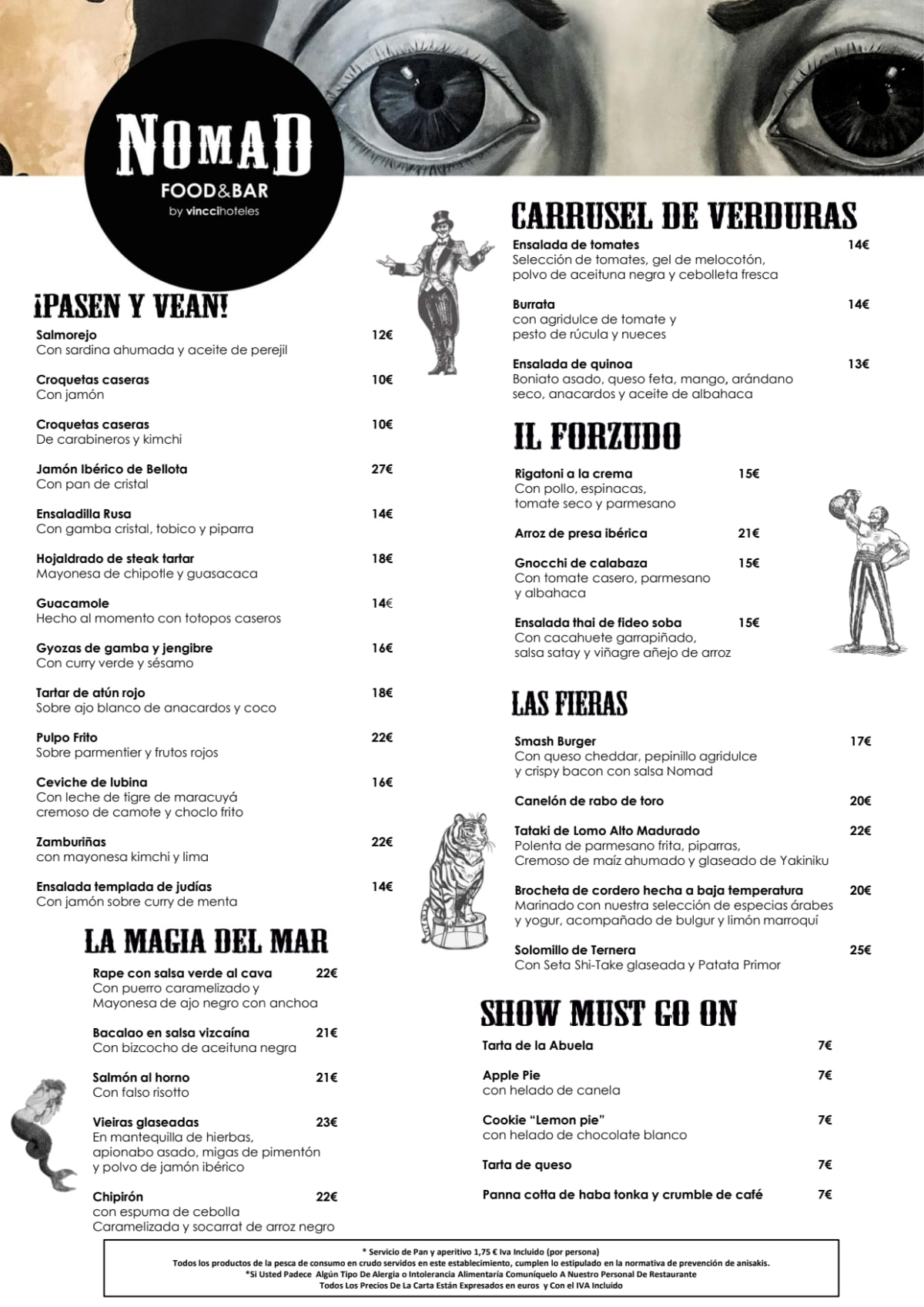 Nomad Food & Bar - Hotel Vincci Soho menu