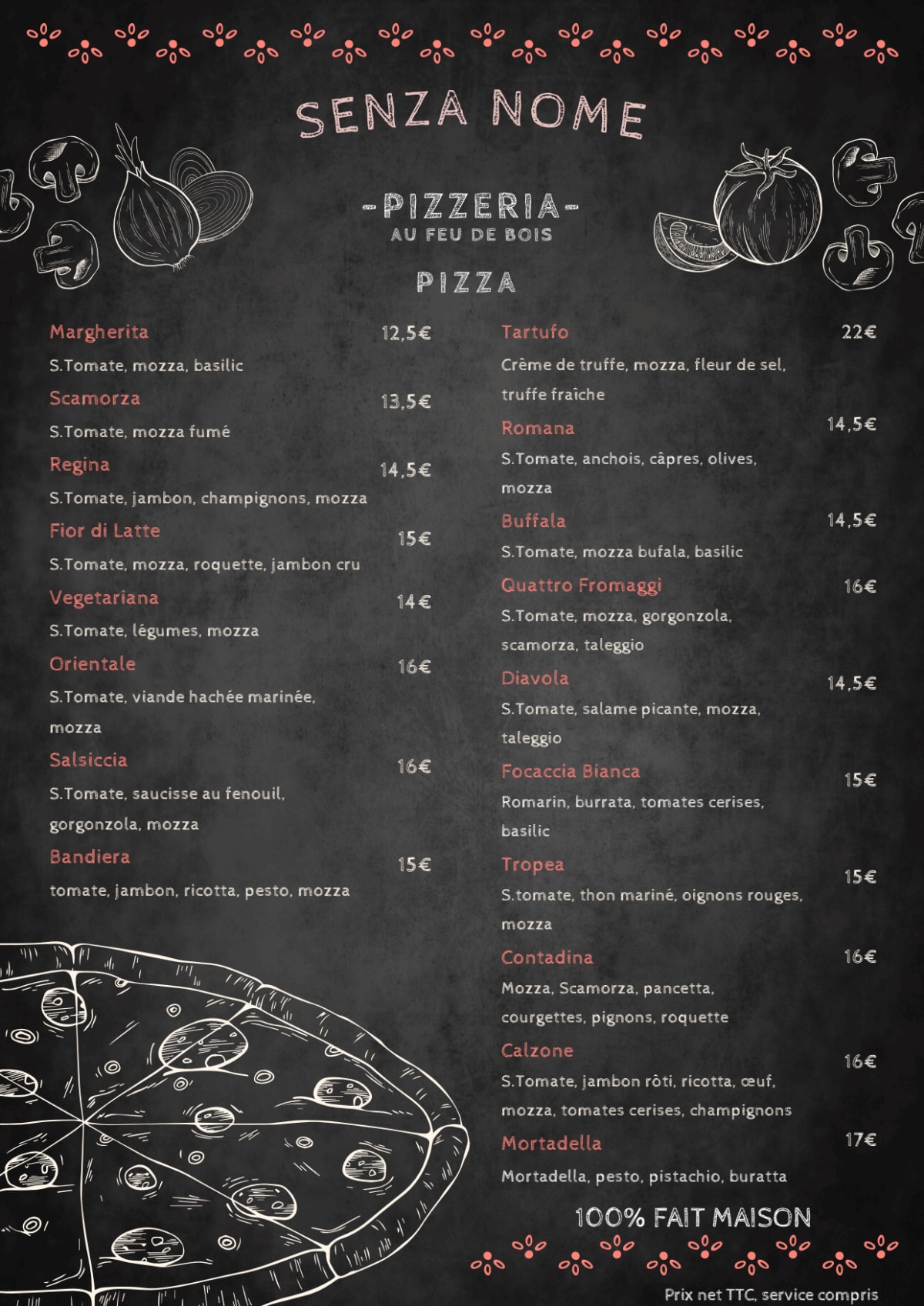 Senza Nome menu