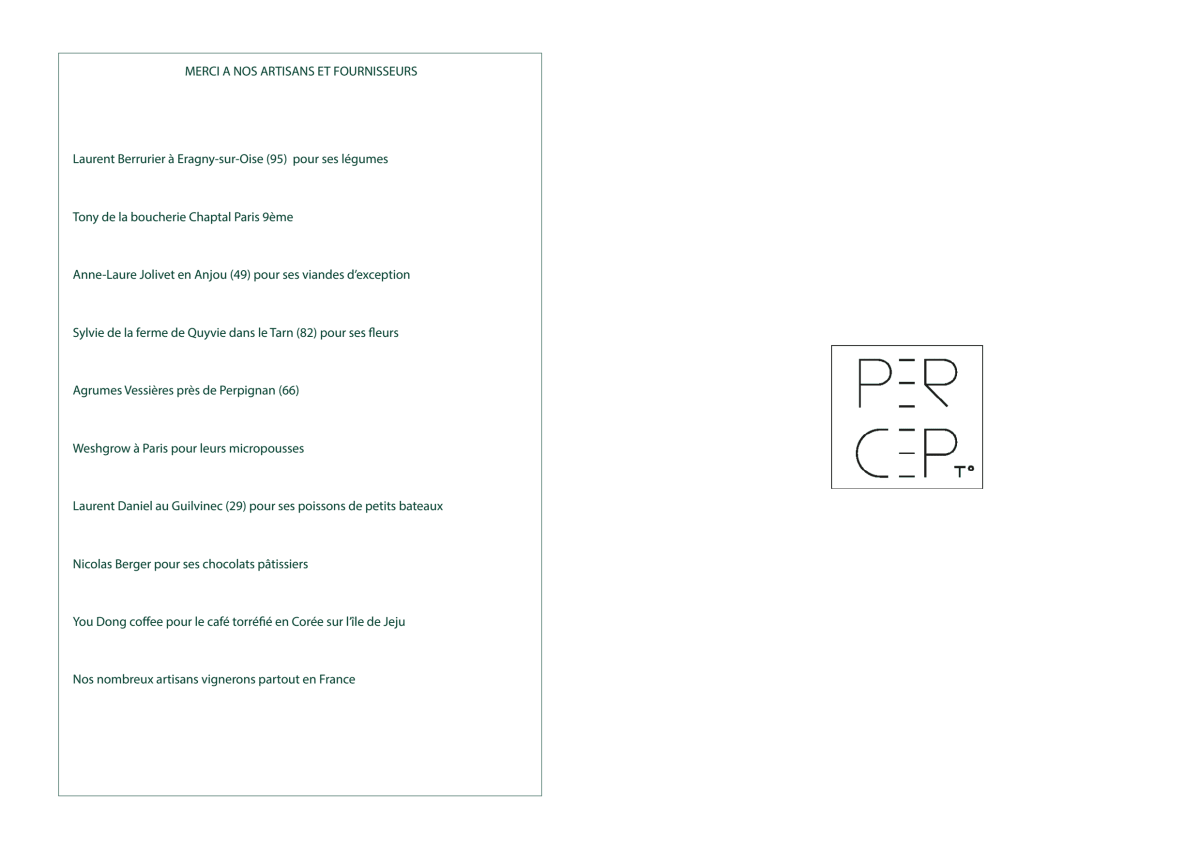 Perception menu