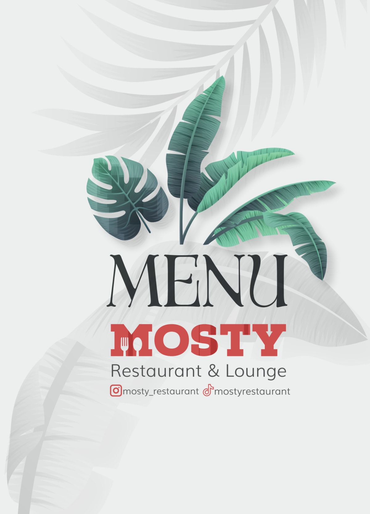 Mosty Restaurant and Lounge menu